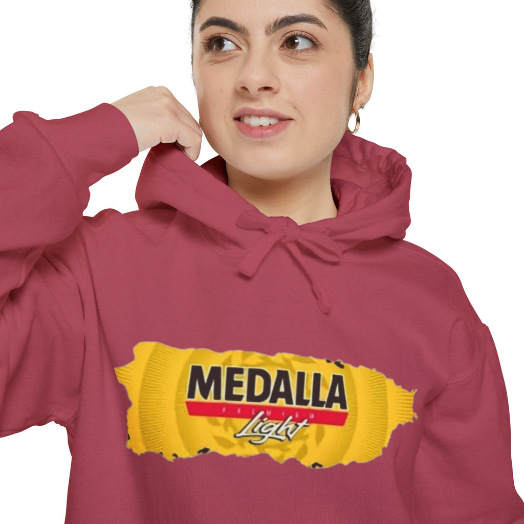 Medalla Light Logo Hoodie Vintage Beer Brand Pullover Puerto Rico Navidade