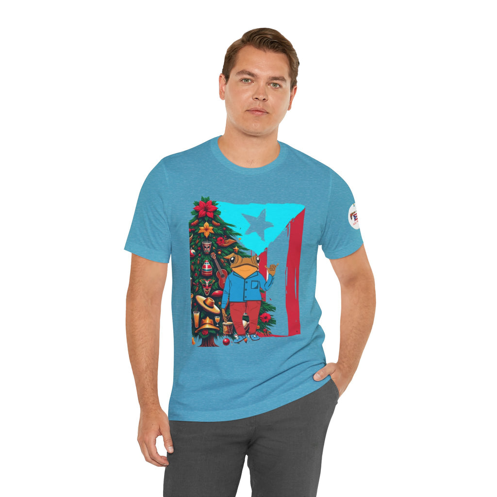 Puerto Rico Holiday T-Shirt  Coquí by Christmas Tree Graphic Puerto Rico’s Navidades