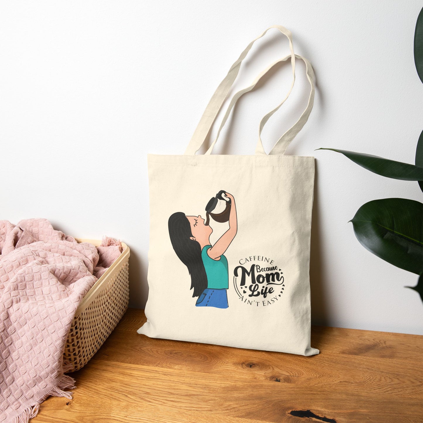 Mom's Everyday Tote: Celebrate Her in Style" Cotton Canvas Tote Bag