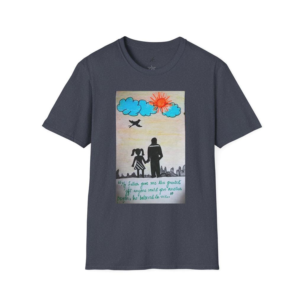Inspirational Father-Daughter T-Shirt, Unisex Softstyle Tee for Family Bonding, Gift for Dads, Father's Day, Birthday