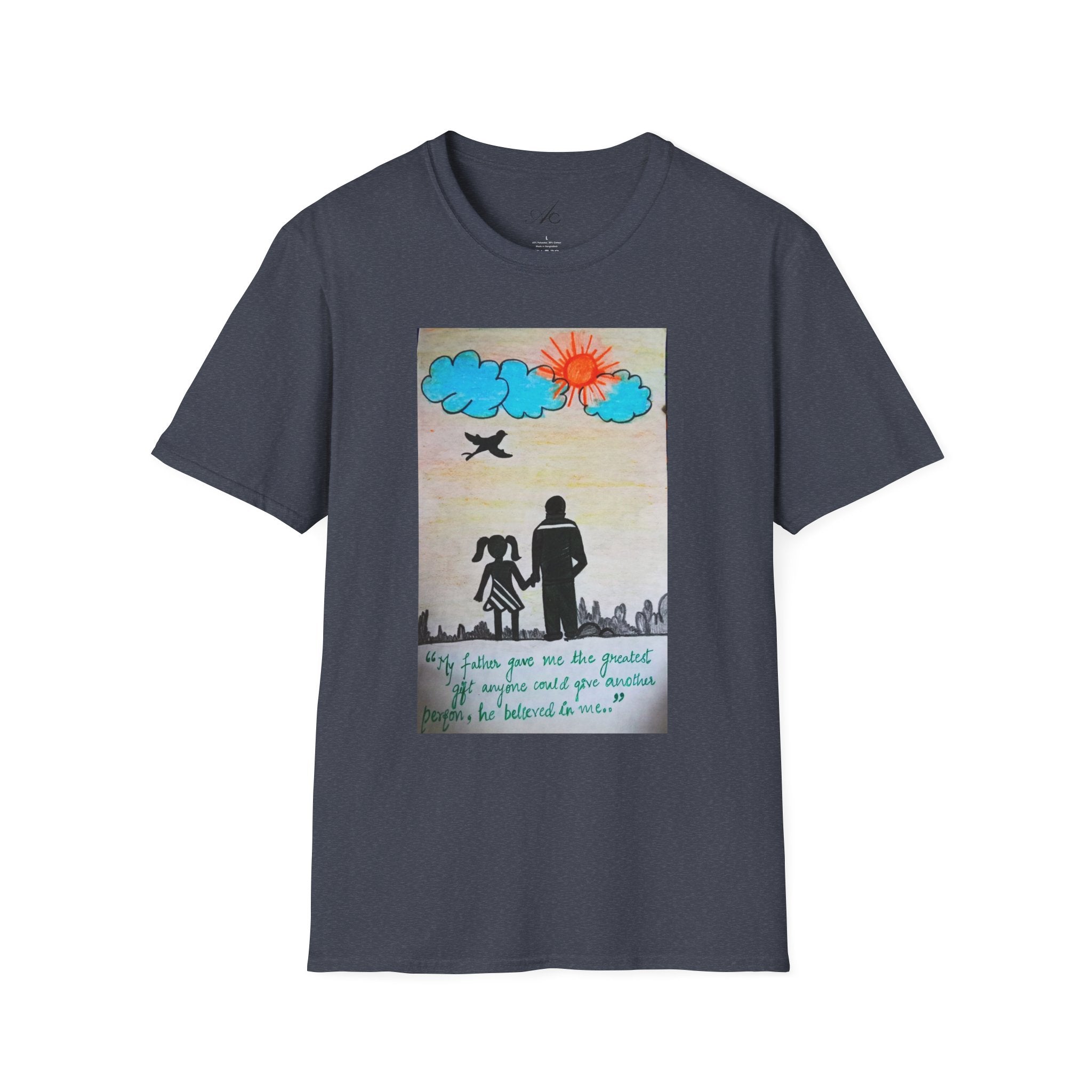 Inspirational Father-Daughter T-Shirt, Unisex Softstyle Tee for Family Bonding, Gift for Dads, Father's Day, Birthday
