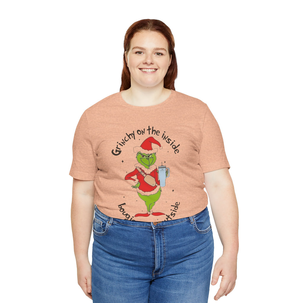 Grinch-Inspired Holiday Tee: 'Grinchy on the Inside, Boogie on the Outside'