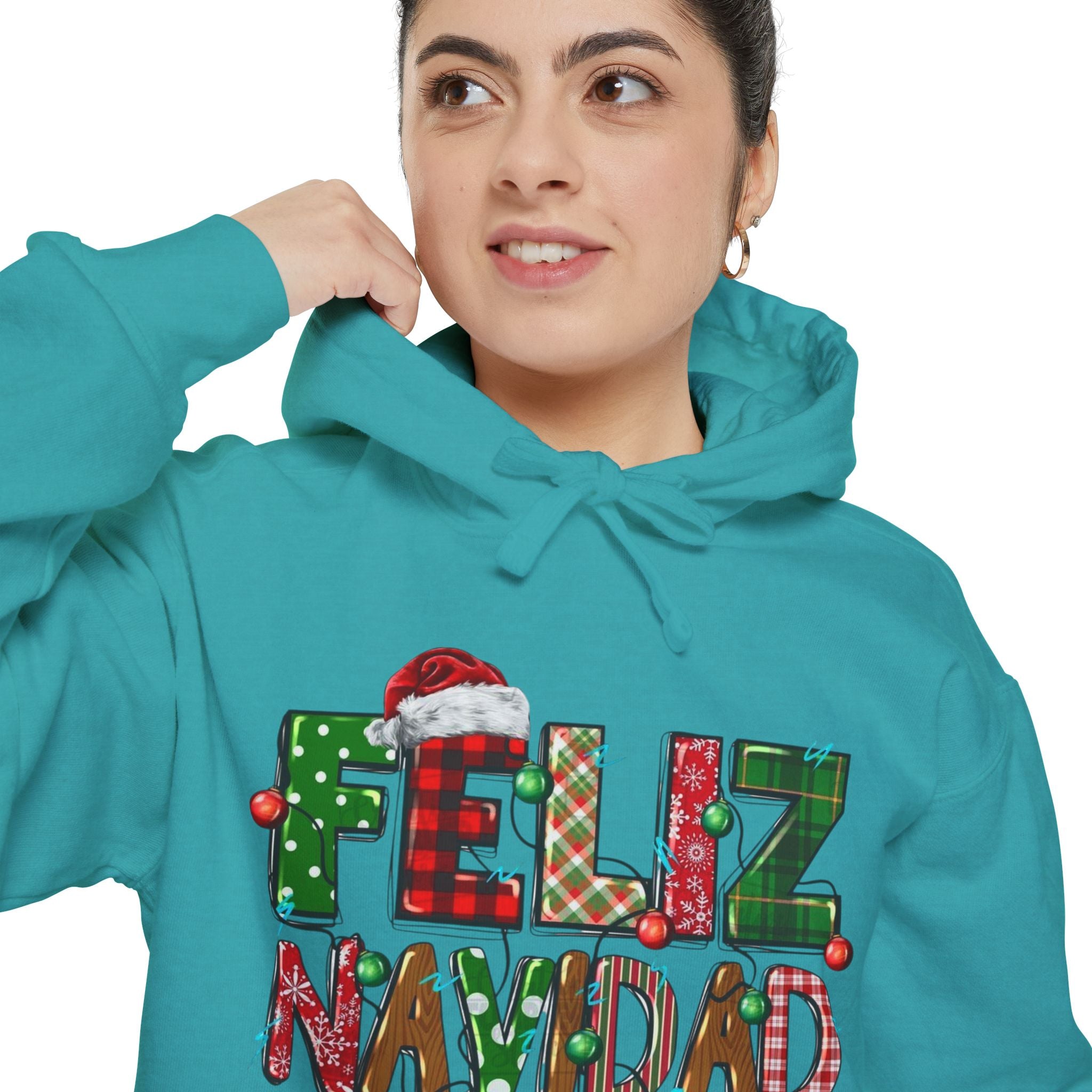 Feliz Navidad Holiday Hoodie  Festive Christmas Hoodie