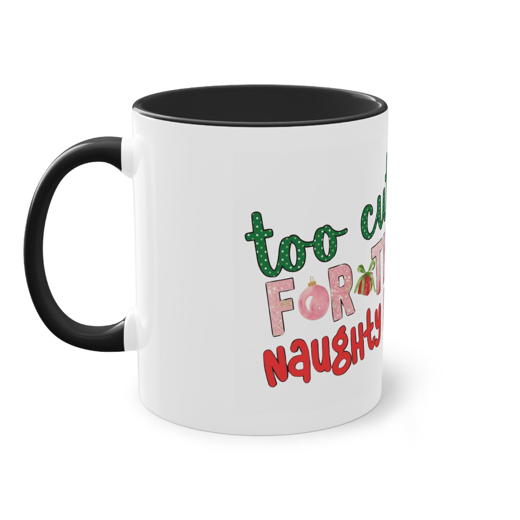 Cute Grinch Two-Tone Coffee Mug - Perfect for Holiday Cheer! Christmas Mugs Collection