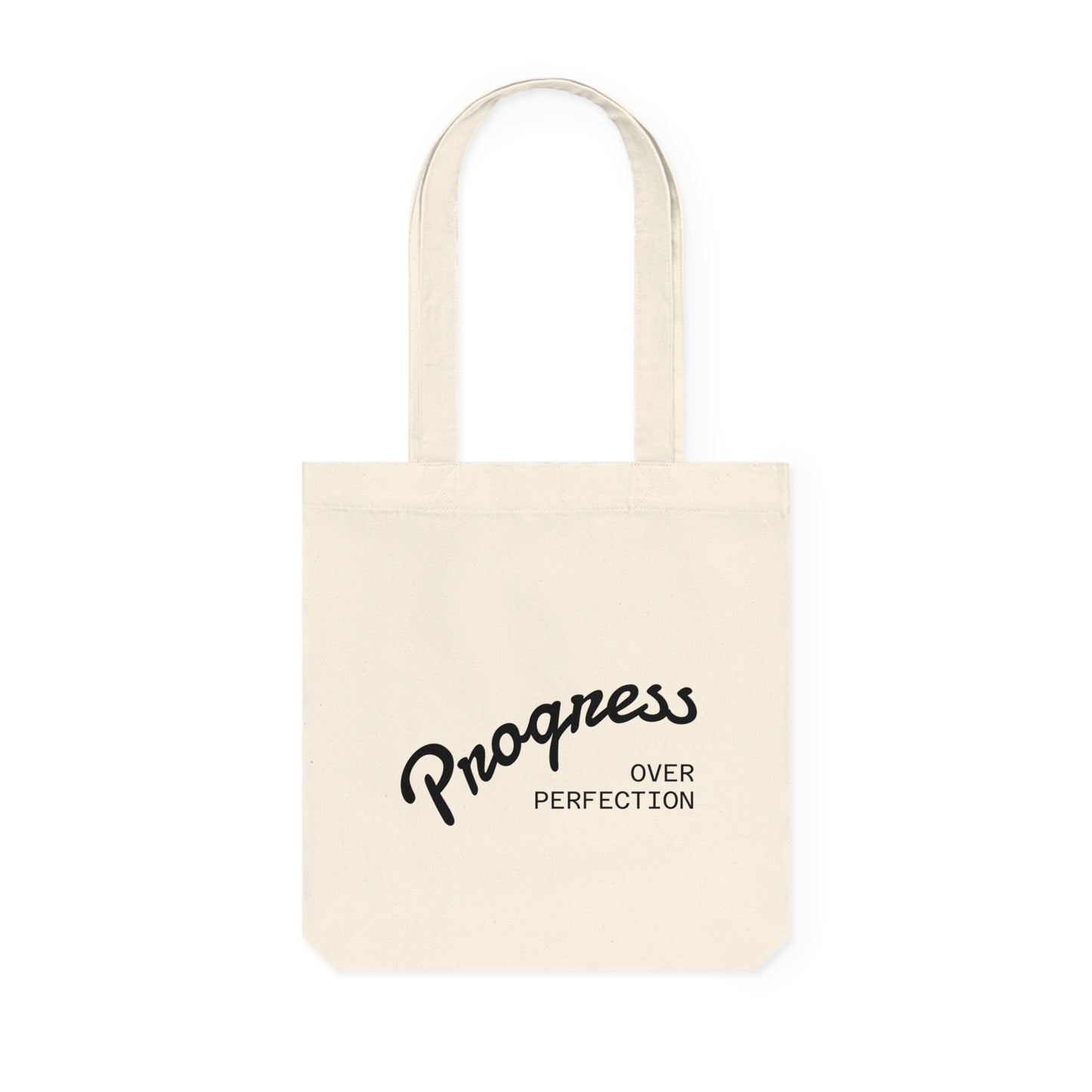 Empowerment & Progress Over Perfection, Eco-Friendly, Gift for Her, Fashionable Shopping Bag, Casual Tote