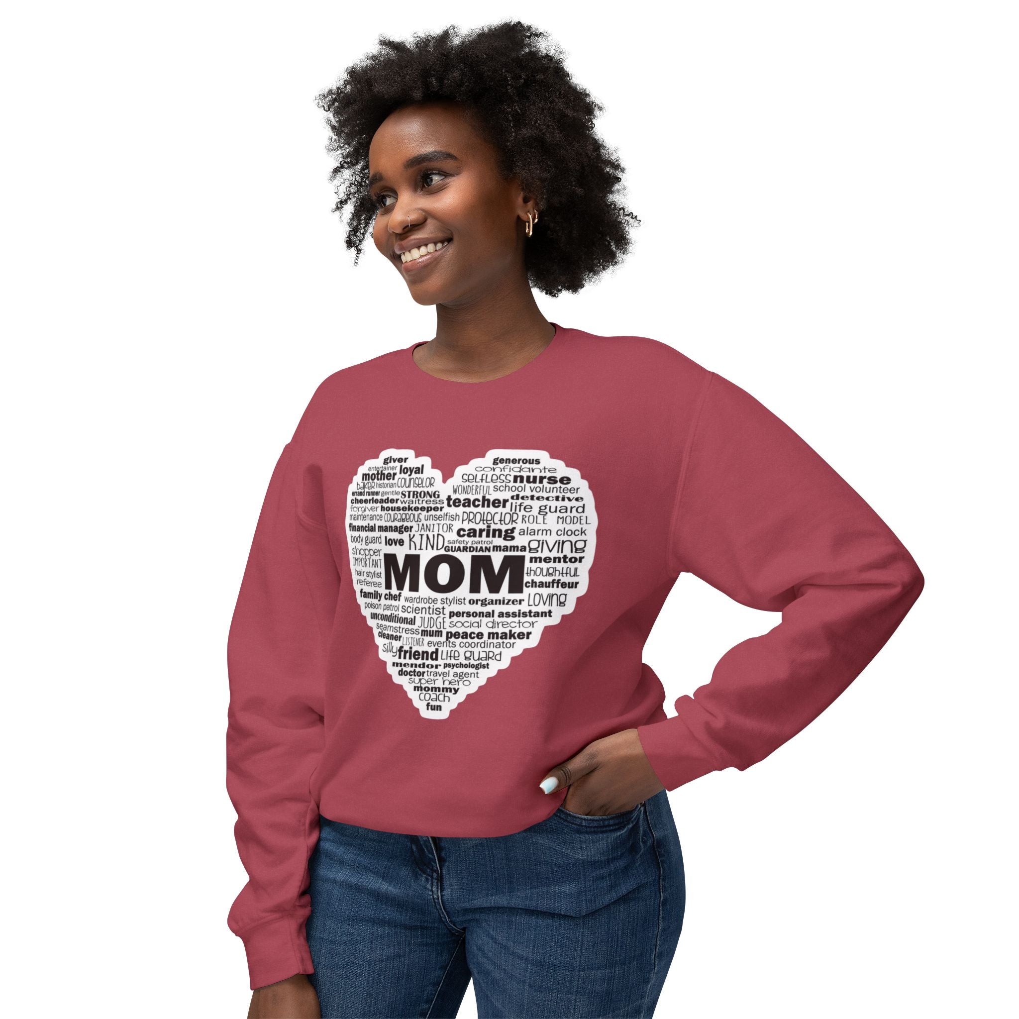 Mom Word-Cloud Heart Sweatshirt  Mother's Day Gift