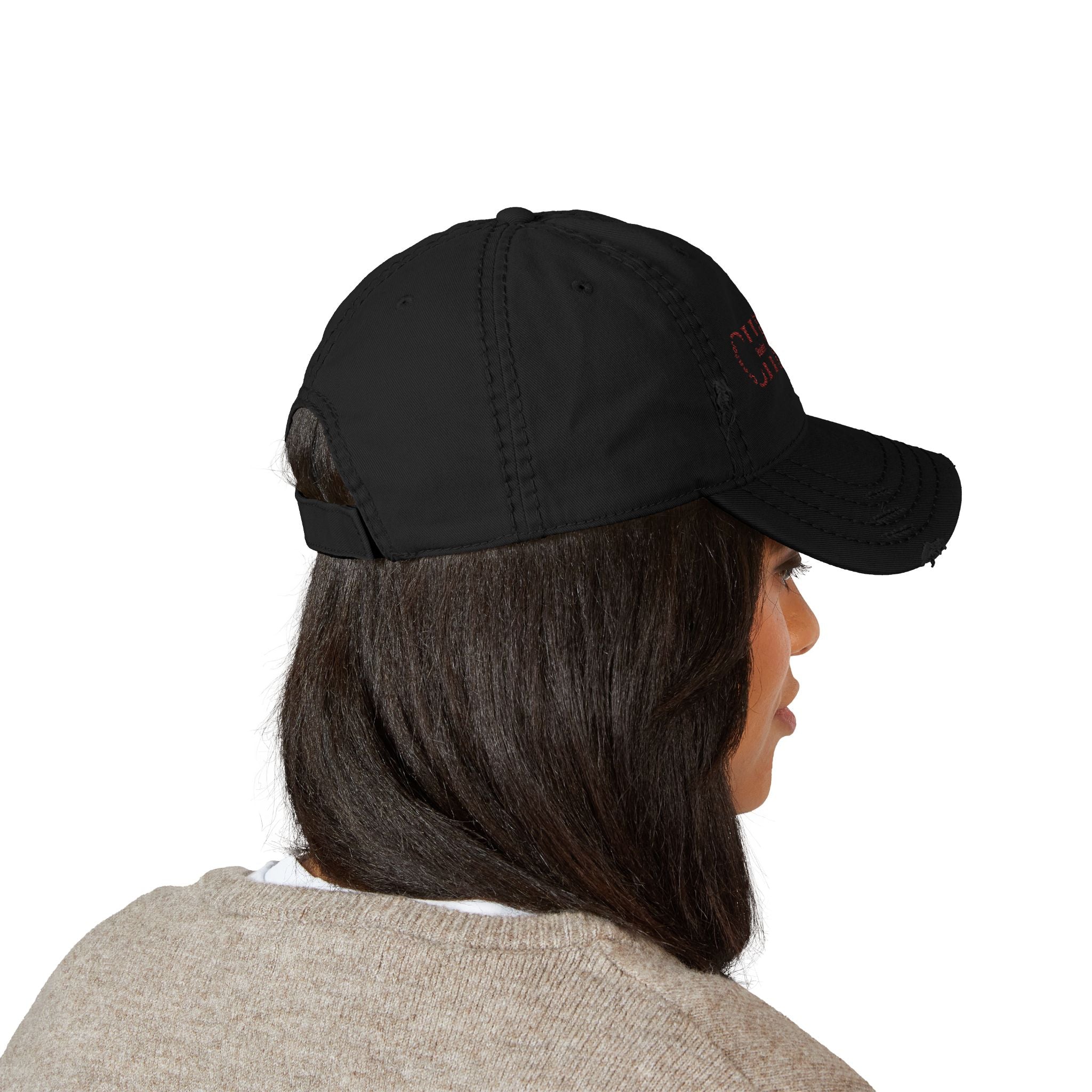 Distressed Embroidered 'CHRIST' Dad Hat — Vintage Christian Baseball Cap