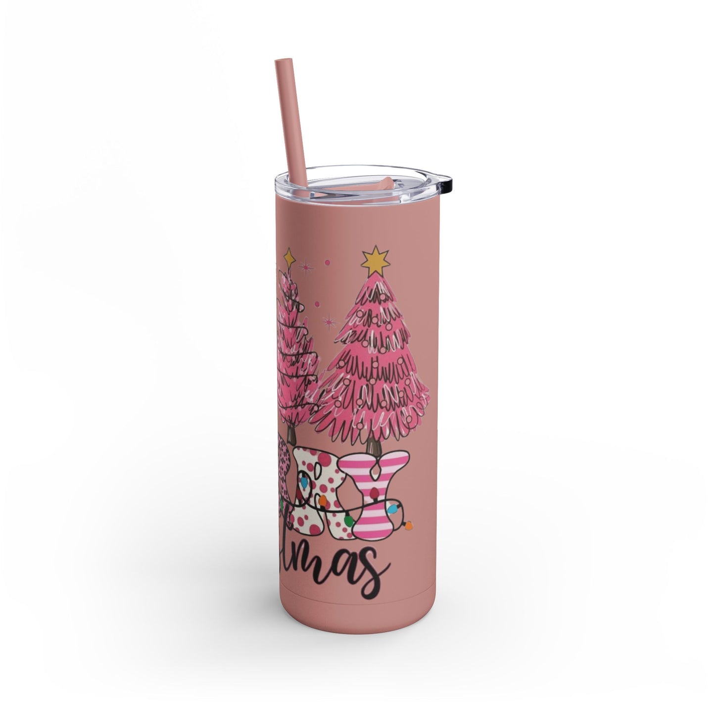 Christmas Tree Tumbler - 20oz Skinny Matte Drinkware Christmas gift mug