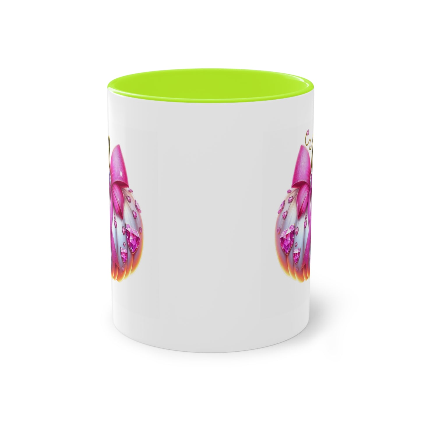 Vibrant Two-Tone Coffee Mug with Floral Design - Perfect Gift for Nature Lovers