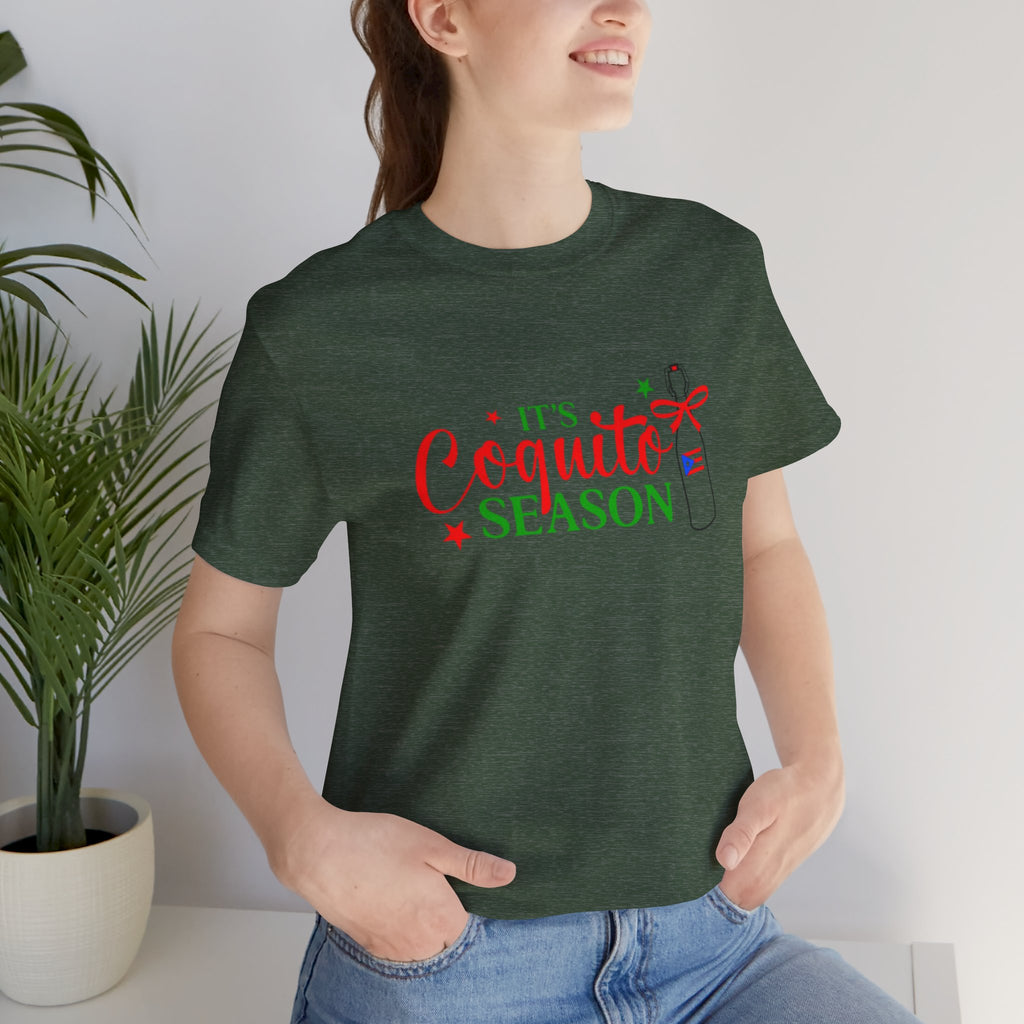 It's Coquito Season T-Shirt - Christmas Puerto Rican Holiday Cocktail Tee