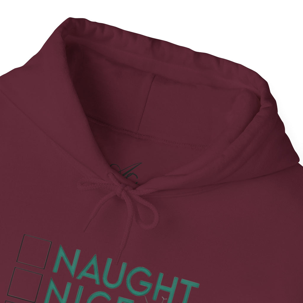 Holiday Hoodie — "Naughty, Nice, I Tried" Funny Christmas Sweatshirt