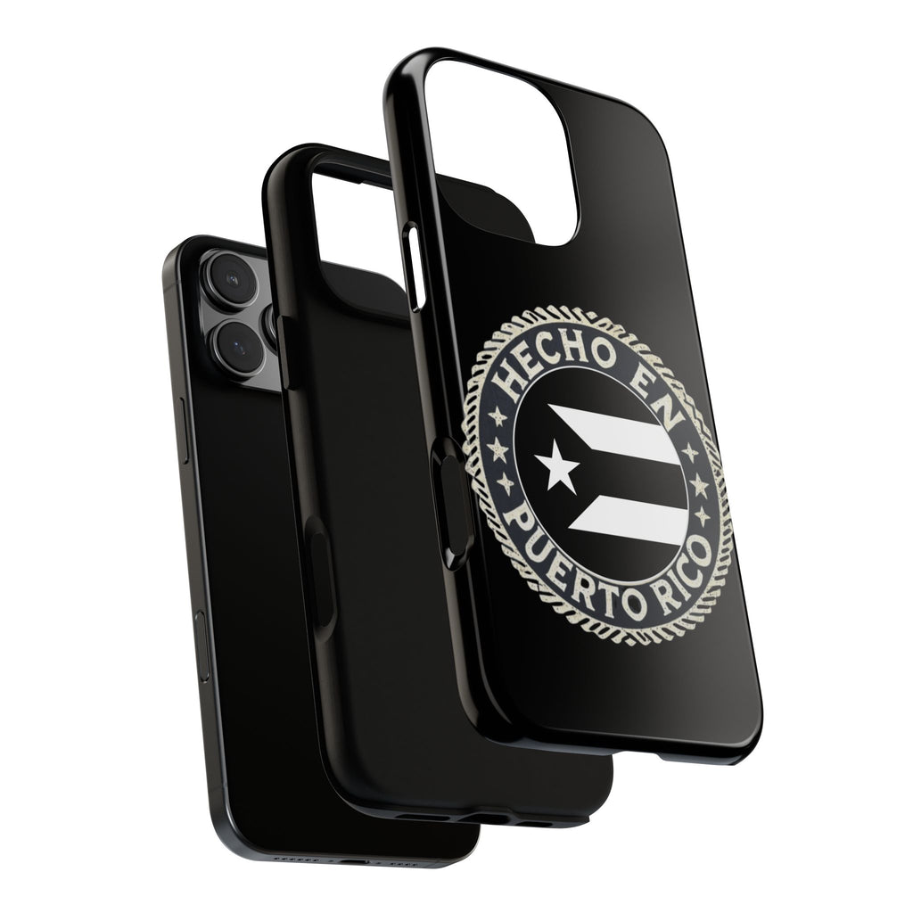Hecho en Puerto Rico Phone Case  Puerto Rican Flag Emblem Tough Protective Cover