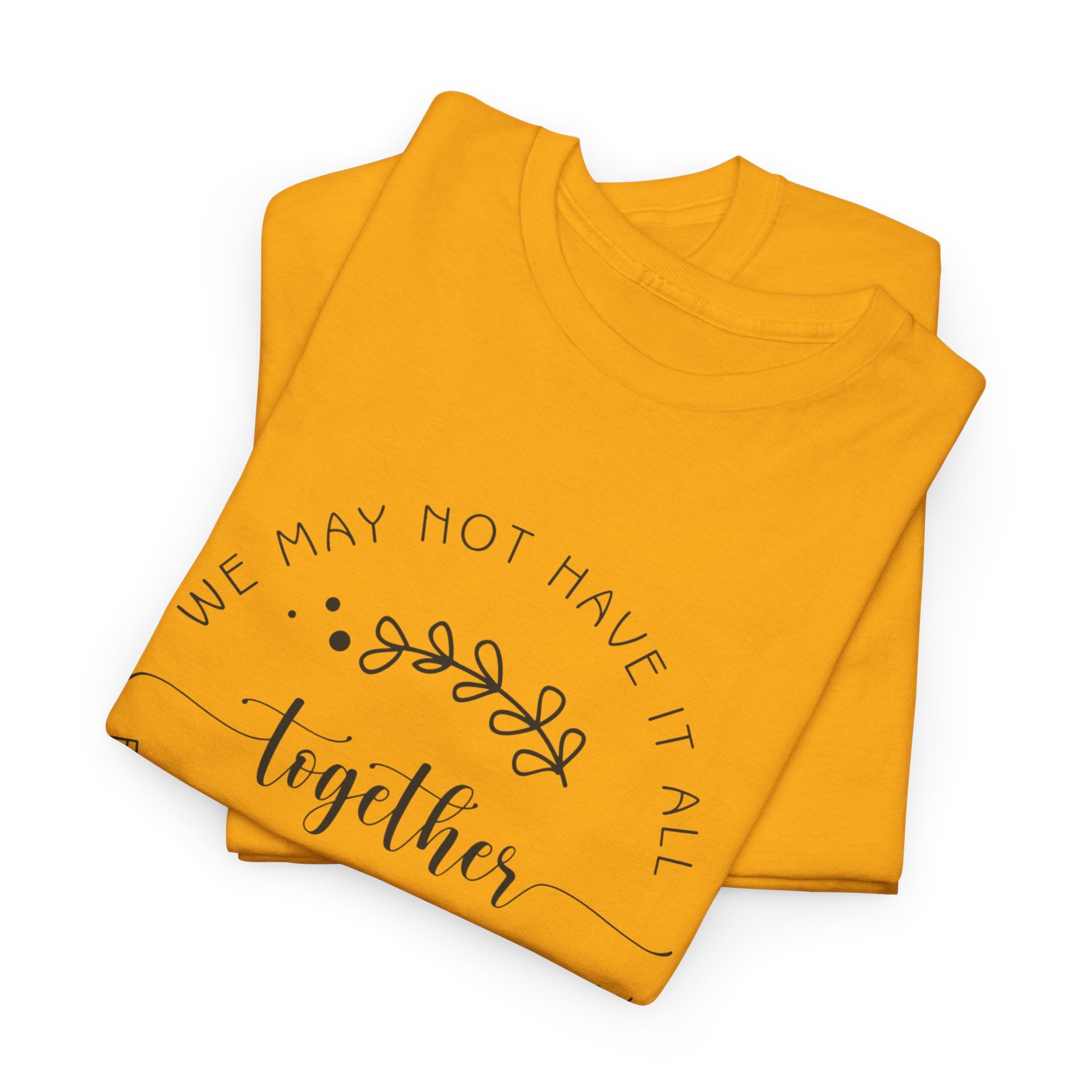Together Floral Circle Tee  "Together" Inspirational Family Unity Shirt