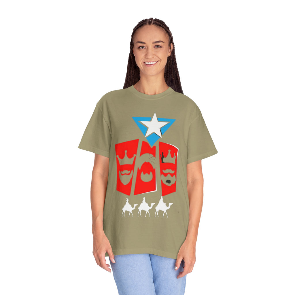 The Three Kings T-Shirt — Puerto Rican Three Kings Graphic Tee (Star & Crown Silhouettes)
