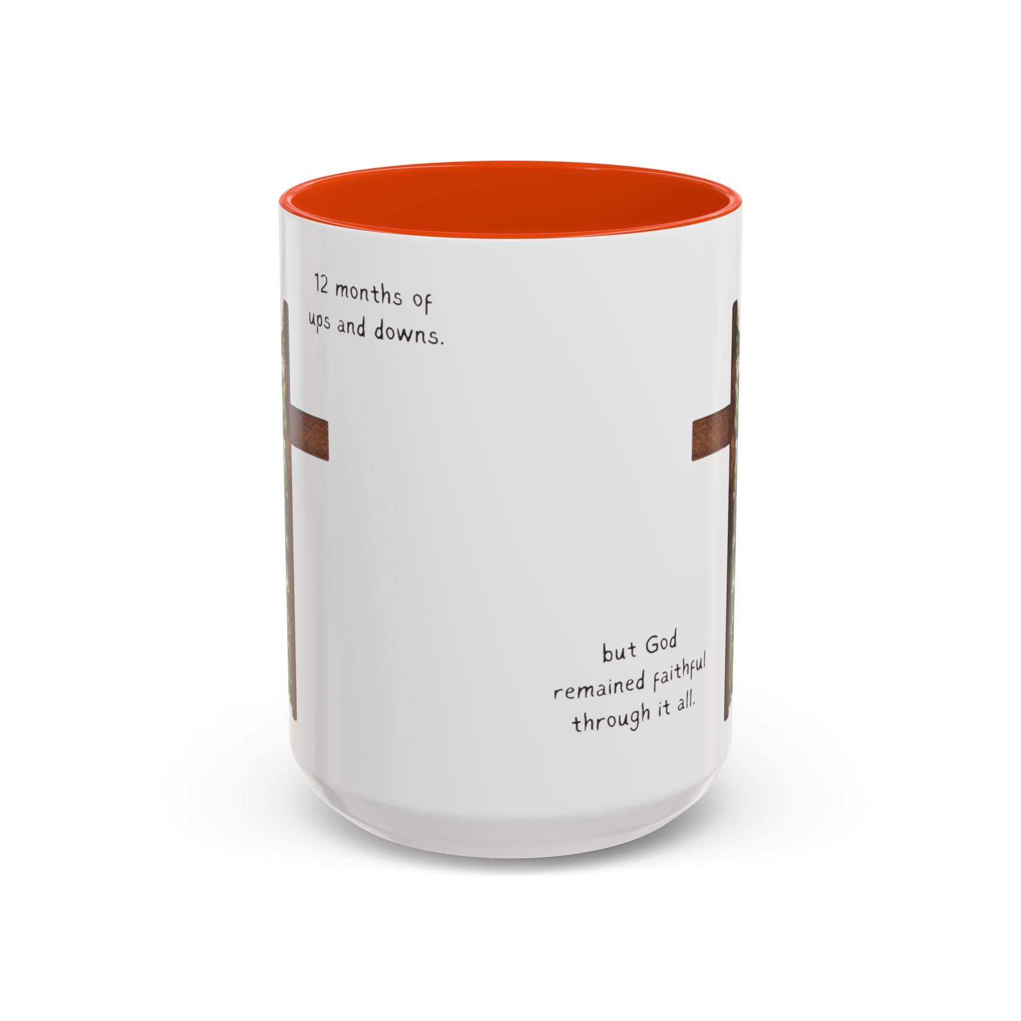 Christian Cross & Pine Tree Mug — Faith Reminder Coffee Cup (11oz/15oz)