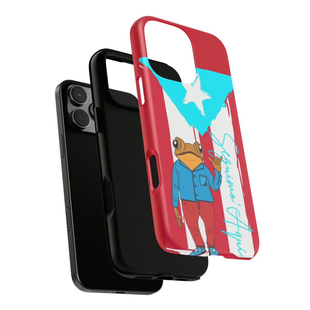 Puerto Rican Flag Frog Design ("Señorita Hops")Phone Case Isla del Encanto Phone Case – Puerto Rican Style