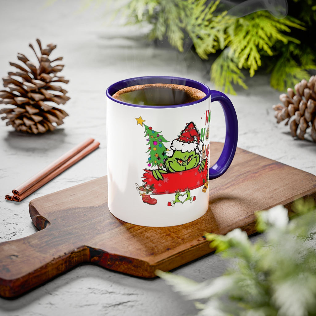 Christmas Grinch Mug (11oz & 15oz)  Funny Holiday Coffee Cup with Grinch Illustration Christmas Mugs Collection!