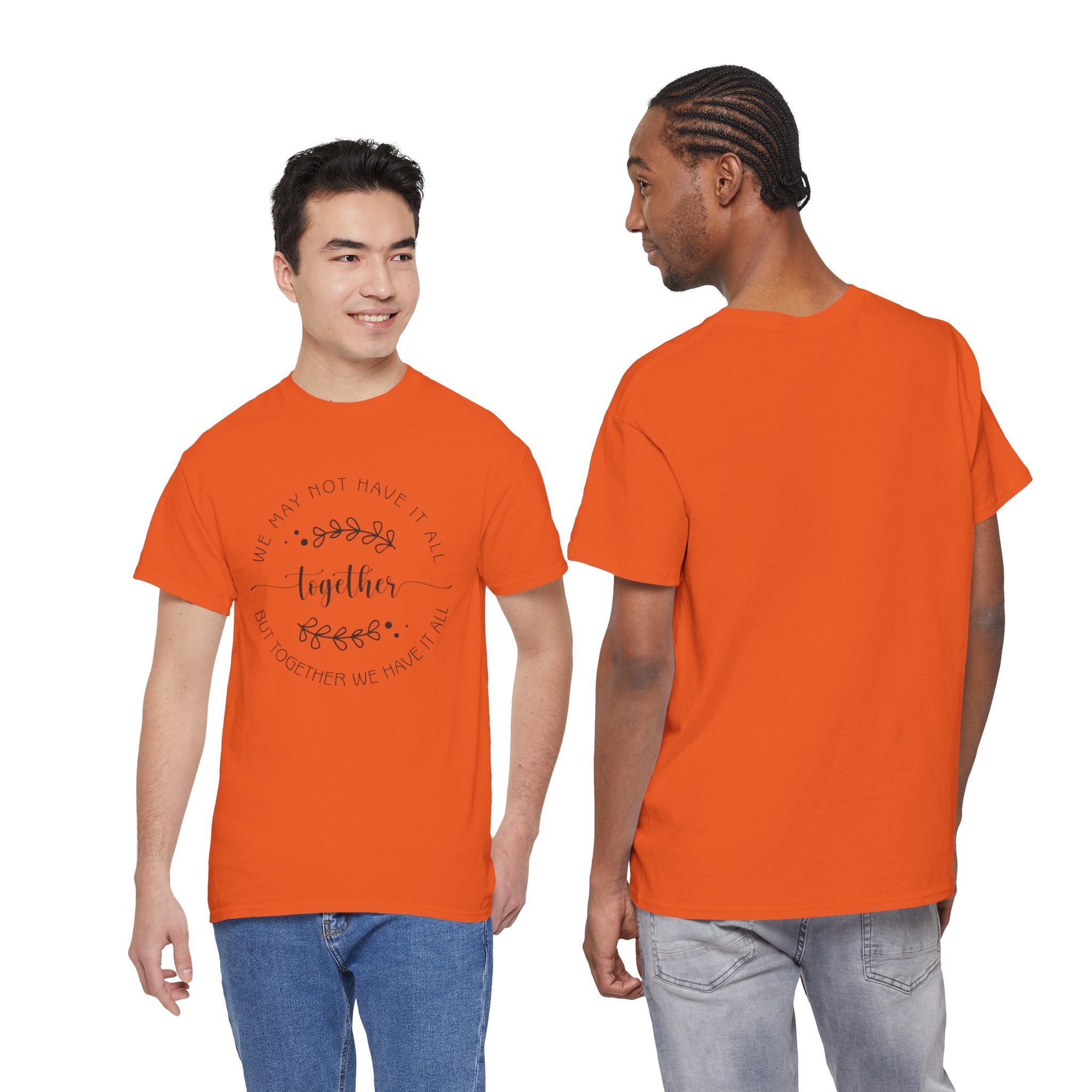 Together Floral Circle Tee  "Together" Inspirational Family Unity Shirt