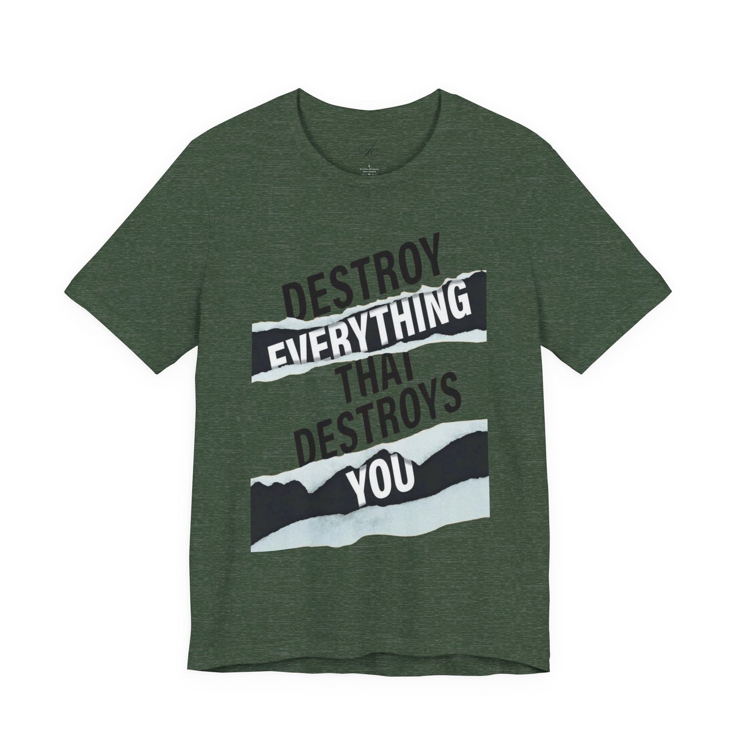 Destroy Everything That Destroys You T-Shirt  Bold Typographic Graphic Tee