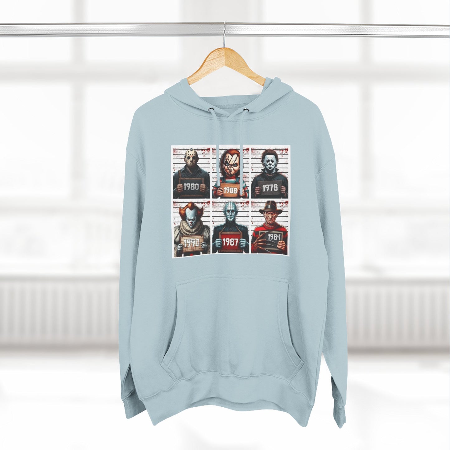 Spooky Vibes Only Halloween Sweater Retro Horror Movie Three-Panel Fleece Hoodie, Halloween Gift, Cozy Sweatshirt, Movie Lover Apparel, Vintage Movie Merchandise