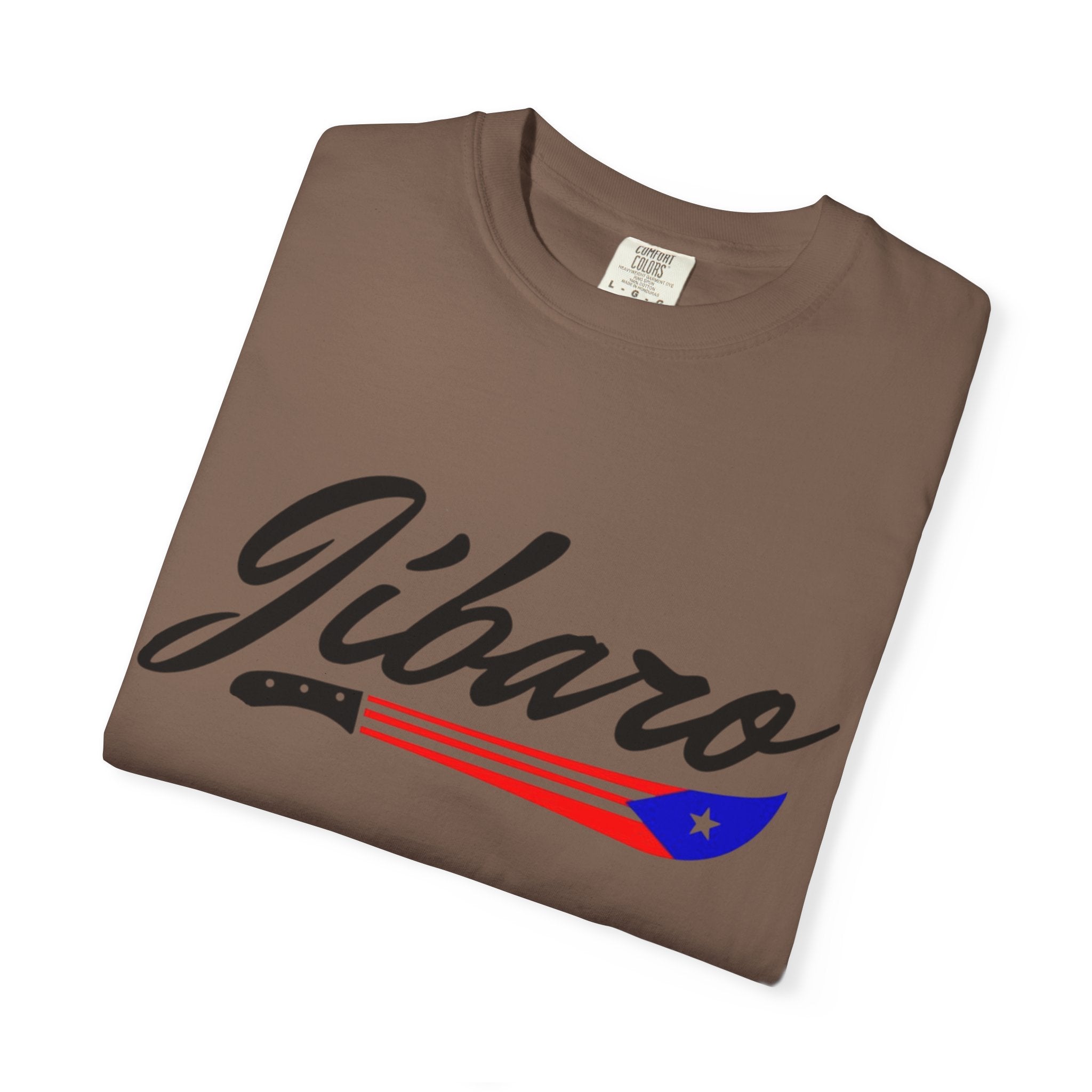 T-Shirt  "Jíbaro" Puerto Rican Heritage Tee (Back Machete  Sombrero de Paja Design) Puerto Rico’s Navidades