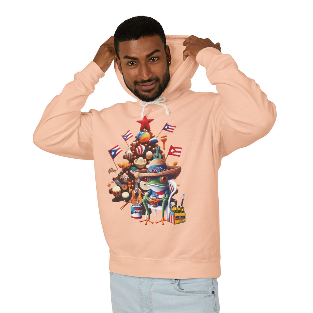 Puerto Rico Navidades Holiday Fiesta Hoodie — Puerto Rican Christmas Tree Graphic Sweatshirt