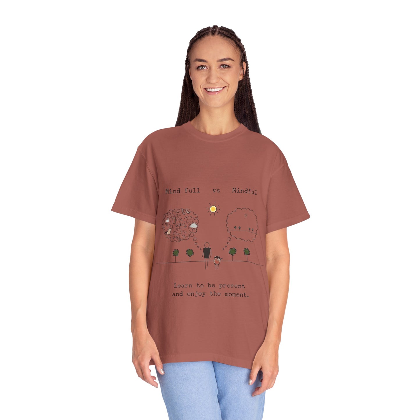 Let your outfit reflect your inner peace. Mindful Living T-Shirt Unisex Tee for Mindfulness, Self-Care, Gift for Yogis, Relaxed Vibe,