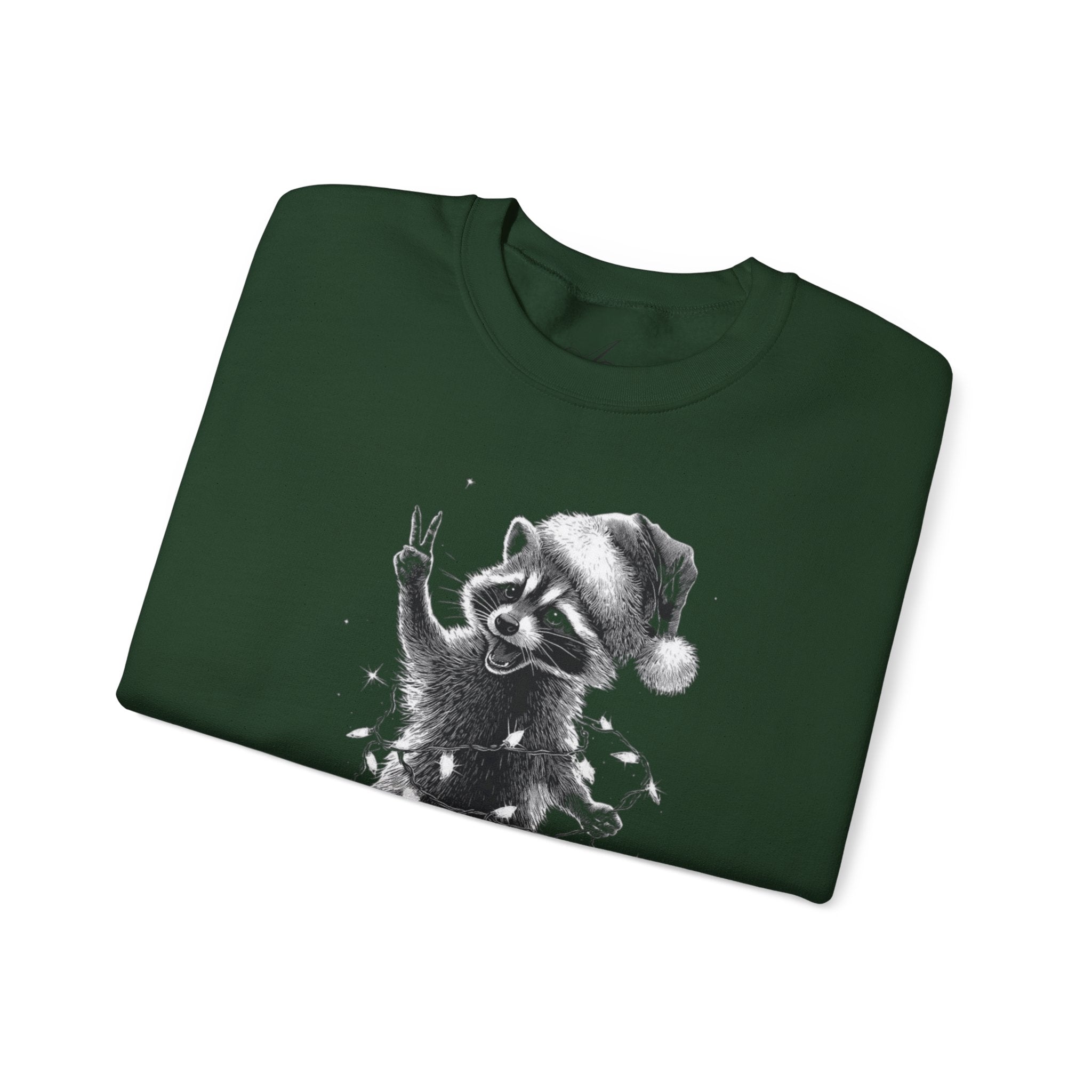 Holiday Raccoon Crewneck Sweatshirt Christmas Tshirts and sweaters,