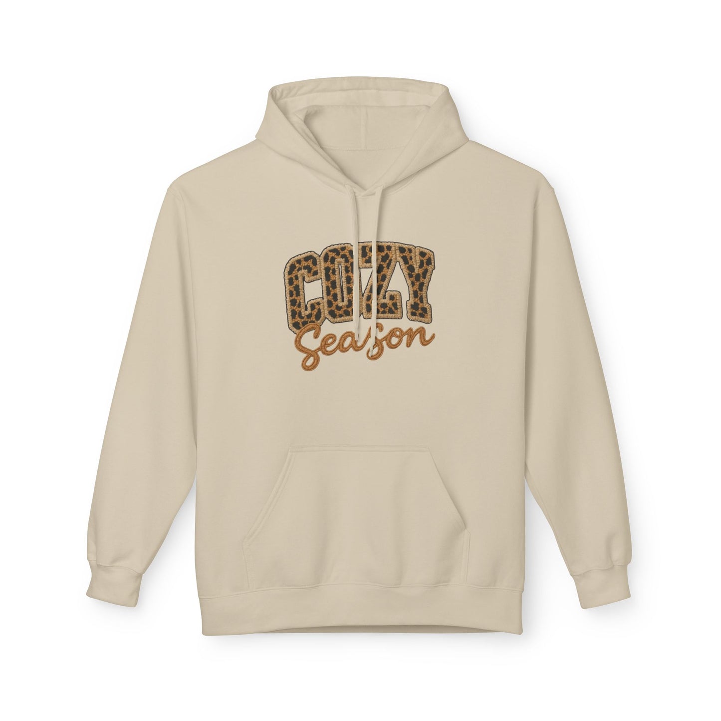 Cozy Season Leopard Hoodie — Fall Winter Graphic Pullover