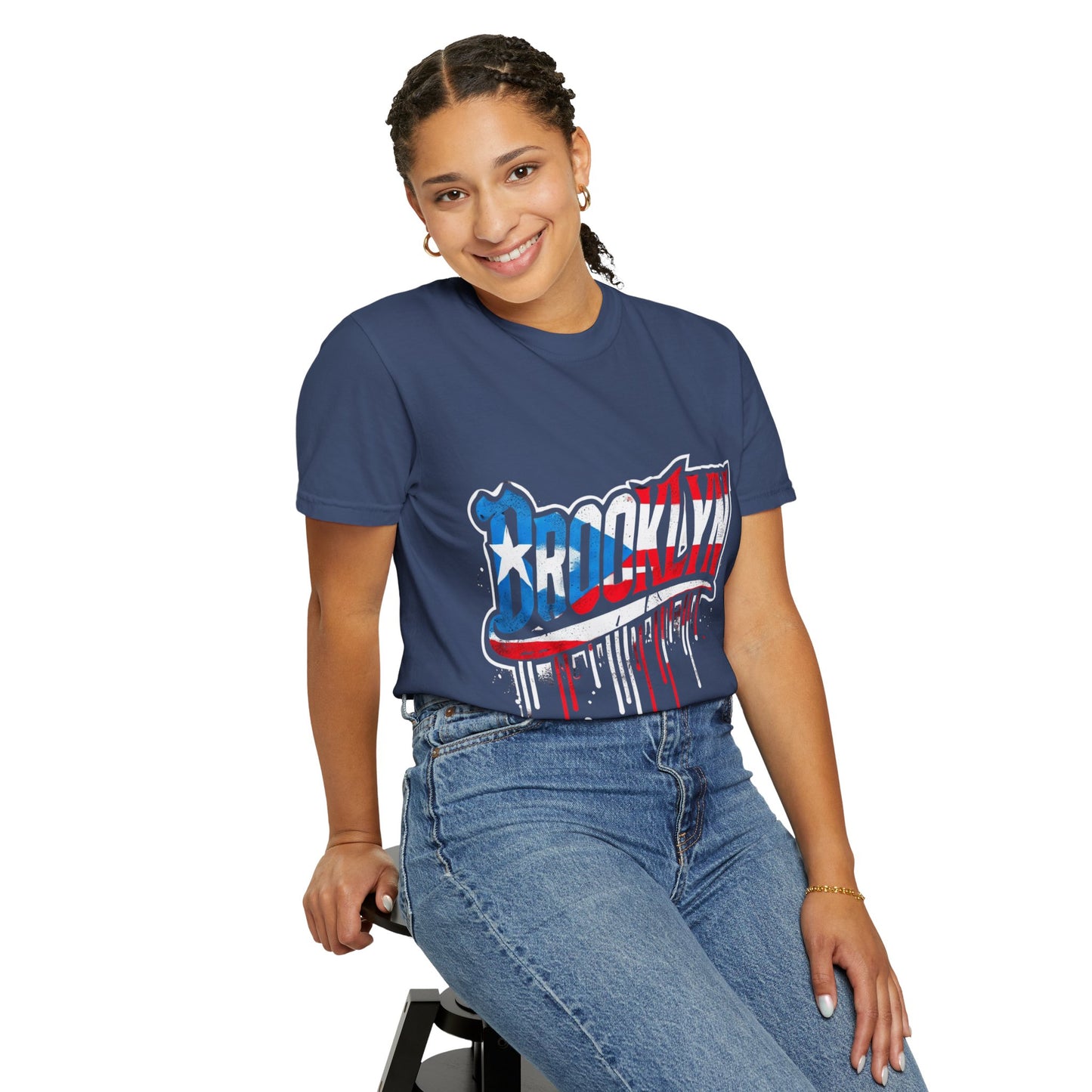 New York Meets Puerto Rico Brooklyn Style Unisex T-Shirt,  Streetwear Fashion