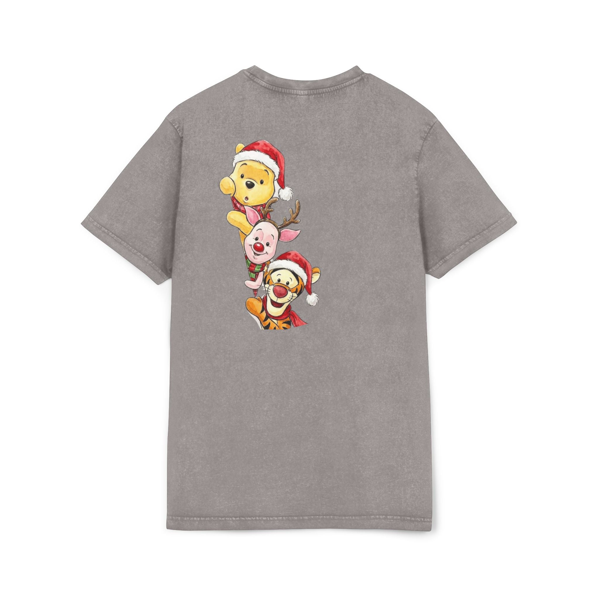 Christmas Character Stack Acid-Wash  Tee Cartoon Christmas T-shirts and Sweaters,