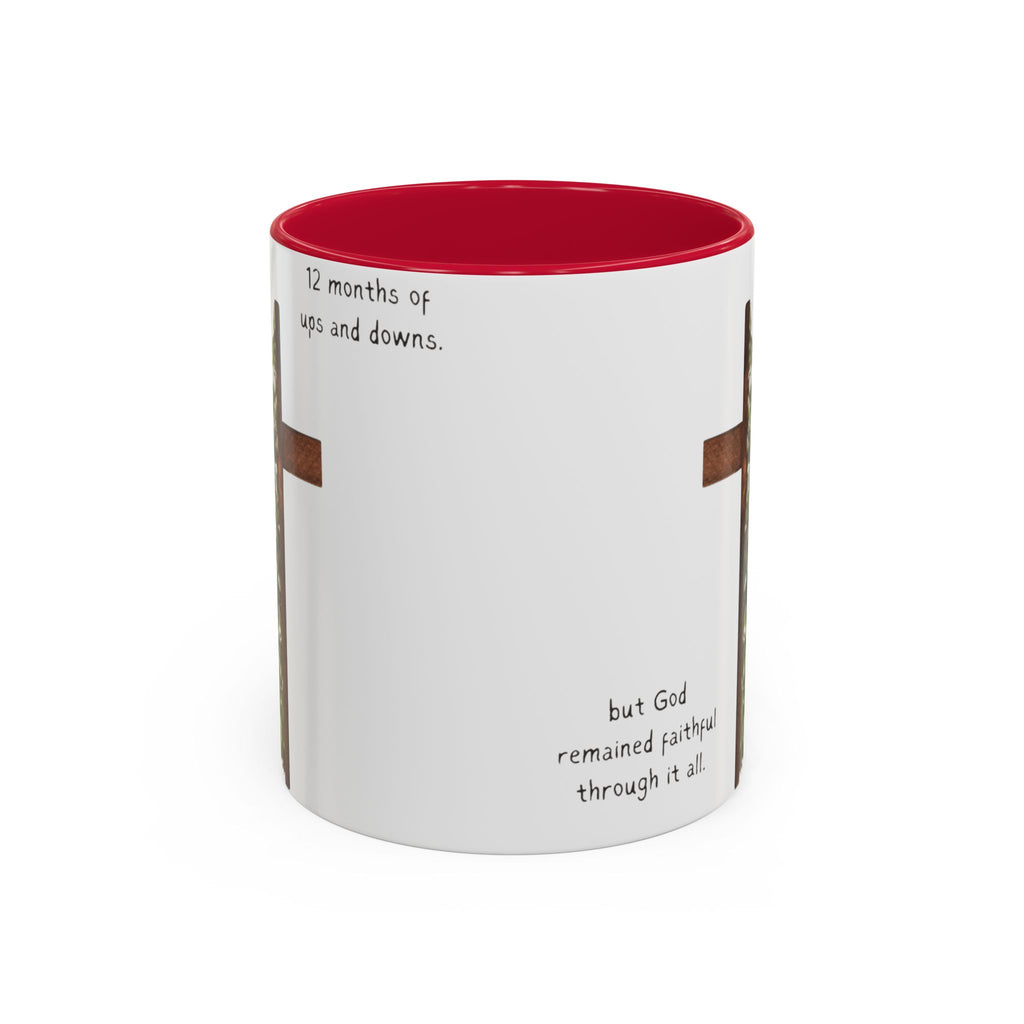 Christian Cross & Pine Tree Mug — Faith Reminder Coffee Cup (11oz/15oz)