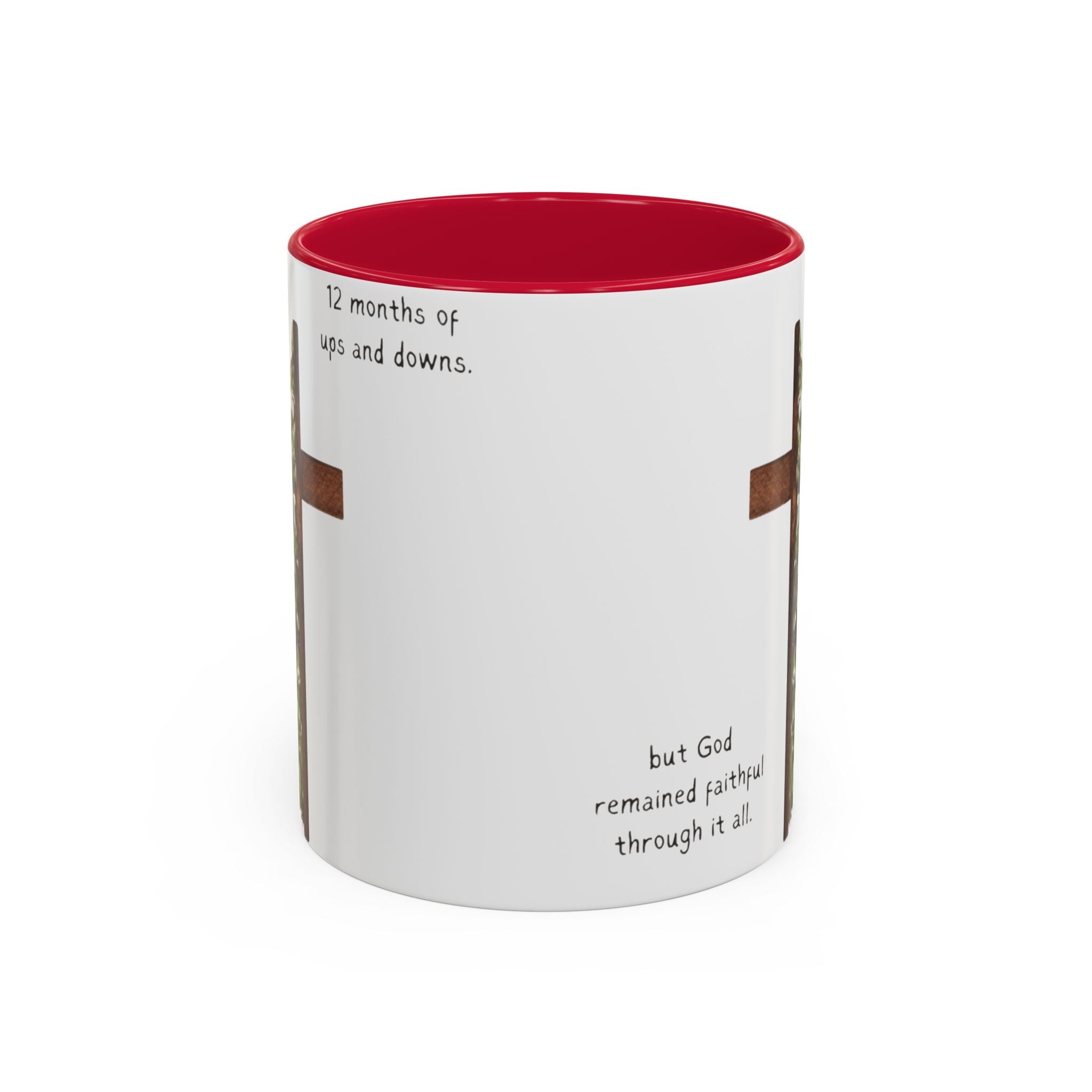 Christian Cross & Pine Tree Mug — Faith Reminder Coffee Cup (11oz/15oz)