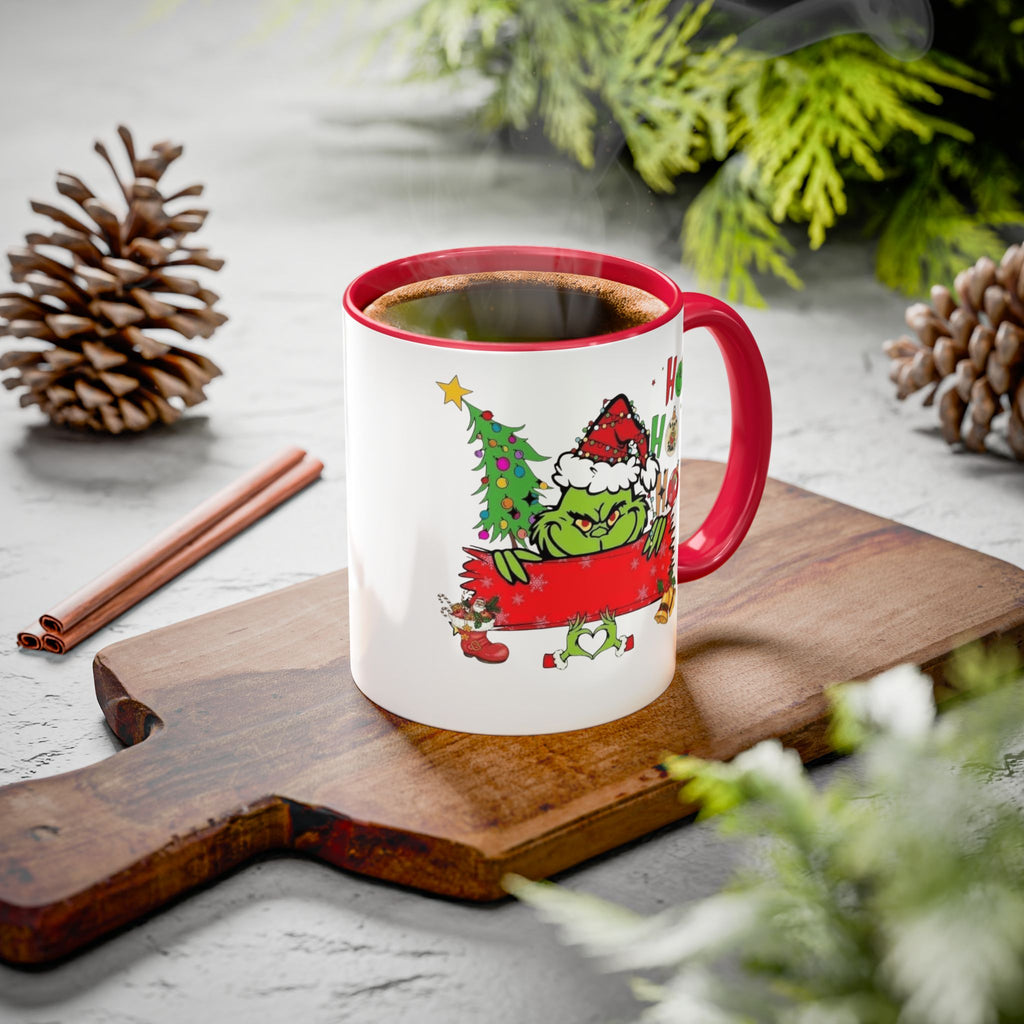 Christmas Grinch Mug (11oz & 15oz)  Funny Holiday Coffee Cup with Grinch Illustration Christmas Mugs Collection!