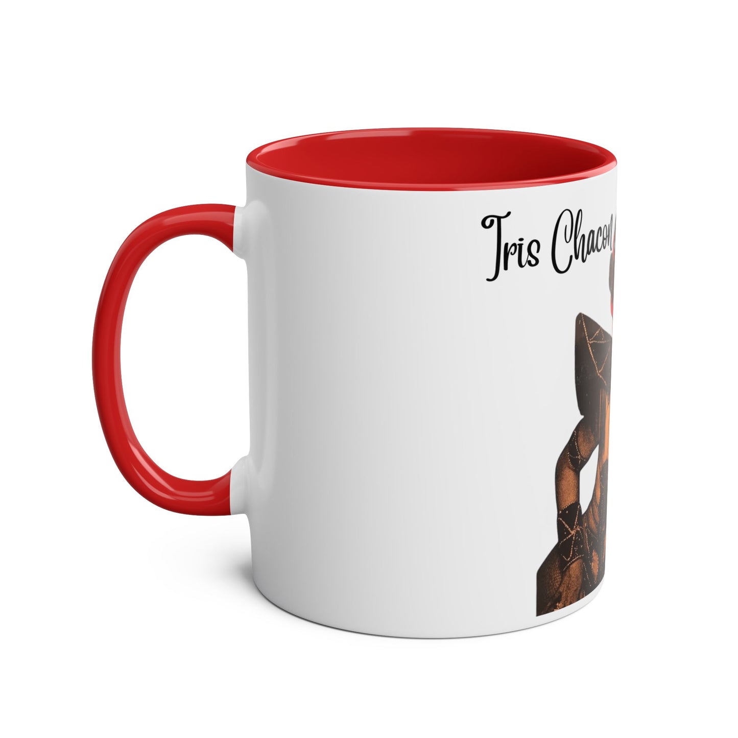 The onli one Iris Chacon Unique Two-Tone Coffee Mug - Iris Chacon Inspired Art, Trendy Mug for Coffee Lovers, Gift for Her, Retro Style,