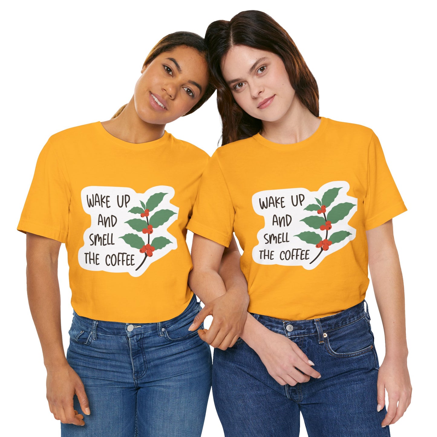 Wake Up and Smell the Coffee Tee  Coffee Plant Graphic T-Shirt