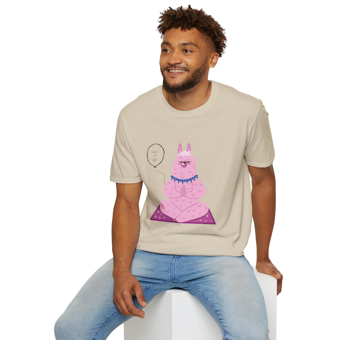 ✨ Let your outfit reflect your inner peace. Meditating Bunny T-Shirt, Softstyle Tee for Relaxation, Chill Vibes Apparel, Perfect Gift for Yoga Lovers, Cute Animal Graphic Tee