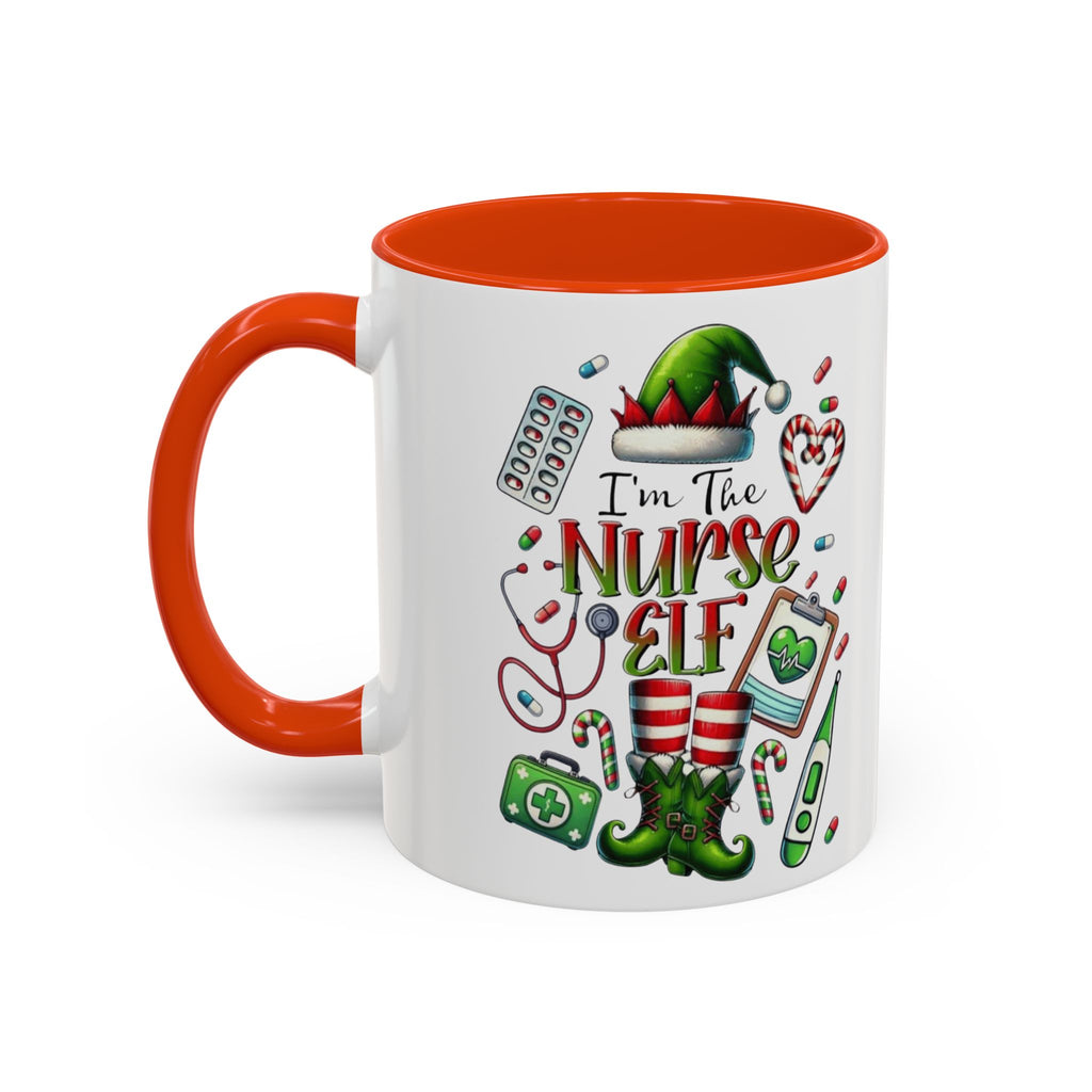 Nurse Elf Coffee Mug — Christmas Medical Holiday Gift (11oz & 15oz) Medical Christmas Mug