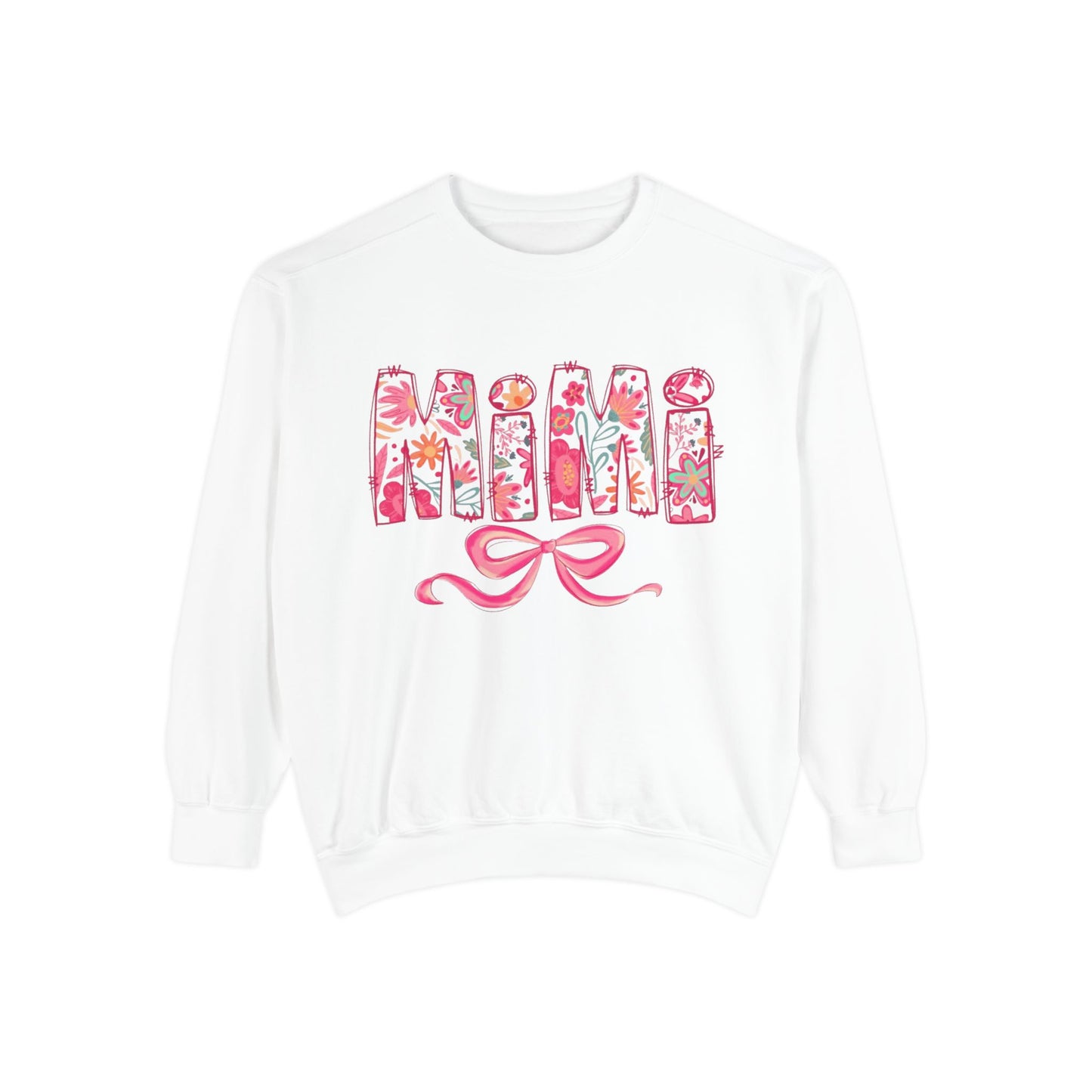 Mama Floral Sweatshirt  Pink Floral 'MAMA' Design with Bow