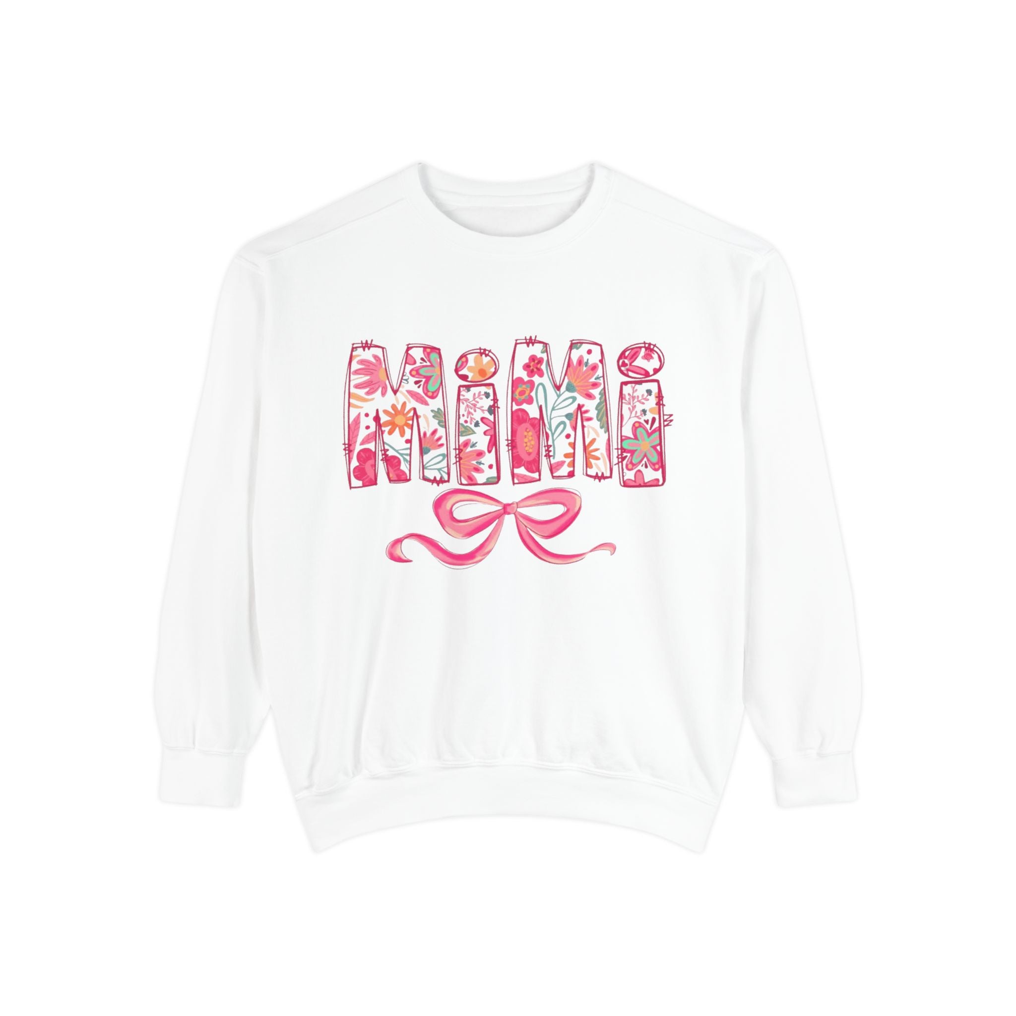 Mama Floral Sweatshirt  Pink Floral 'MAMA' Design with Bow