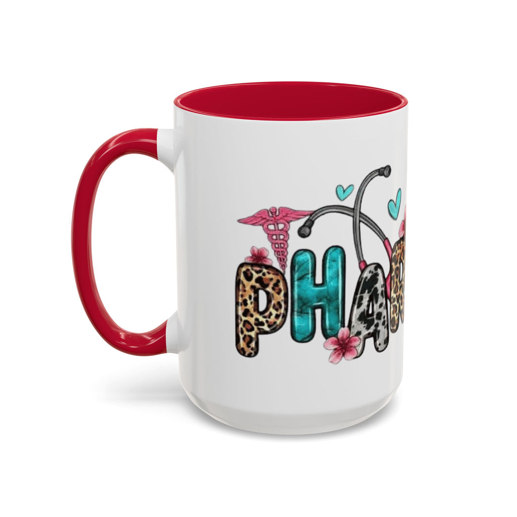 Pharmacy Nurse Coffee Mug — Cute Leopard & Teal Medical Design (11oz/15oz)Christmas mug for all healthcare heroes