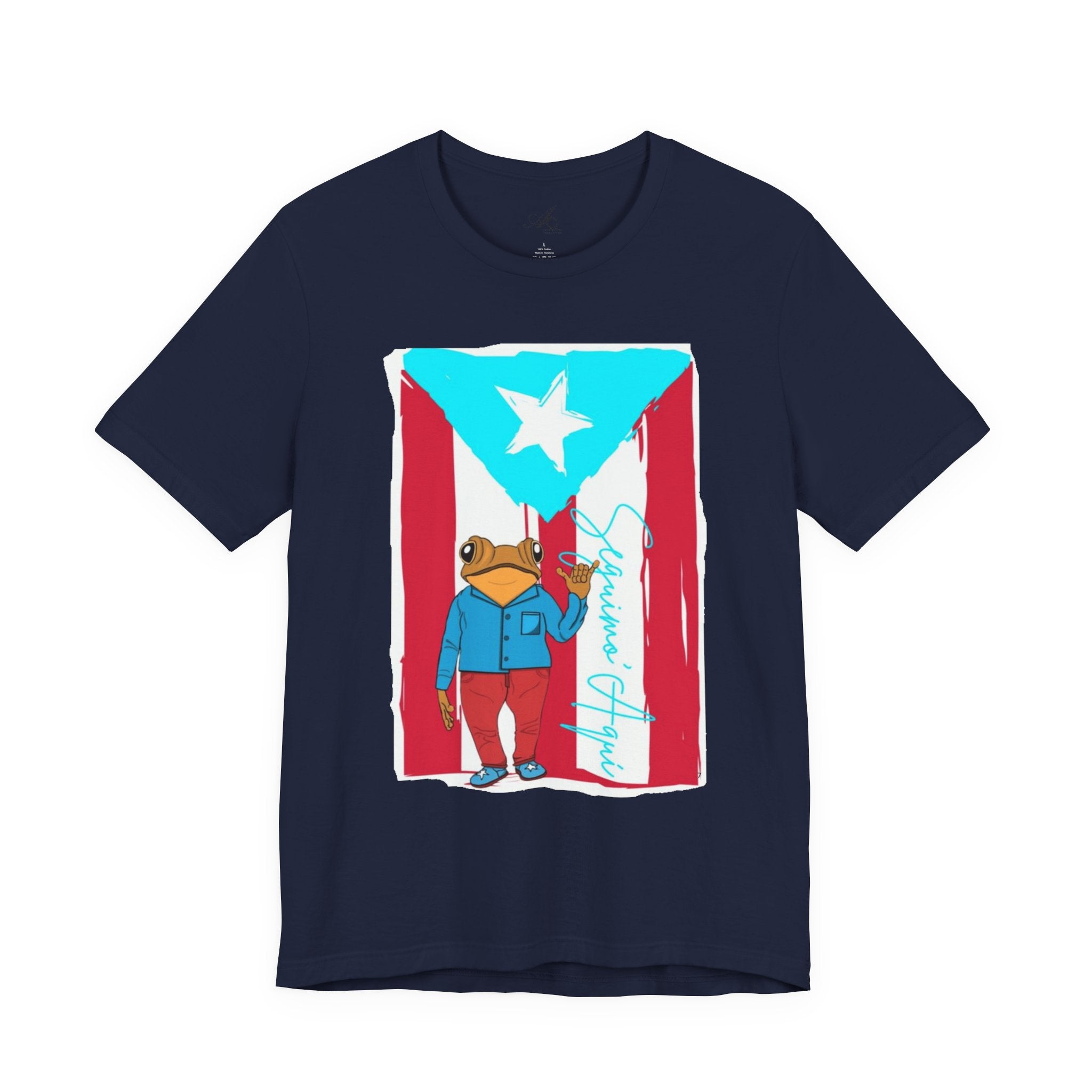 Puerto Rican Coqui Flag T‑Shirt  Boricua Pride Tee