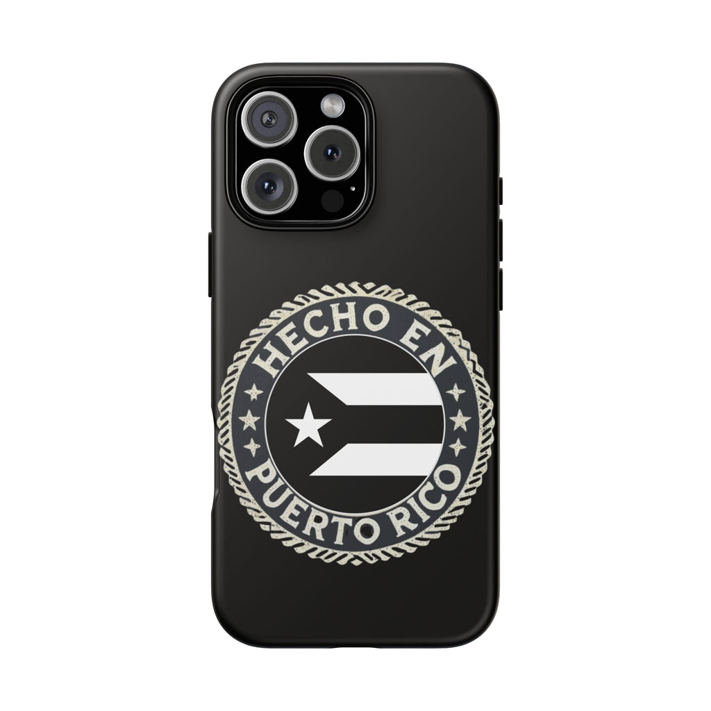 Hecho en Puerto Rico Phone Case  Puerto Rican Flag Emblem Tough Protective Cover