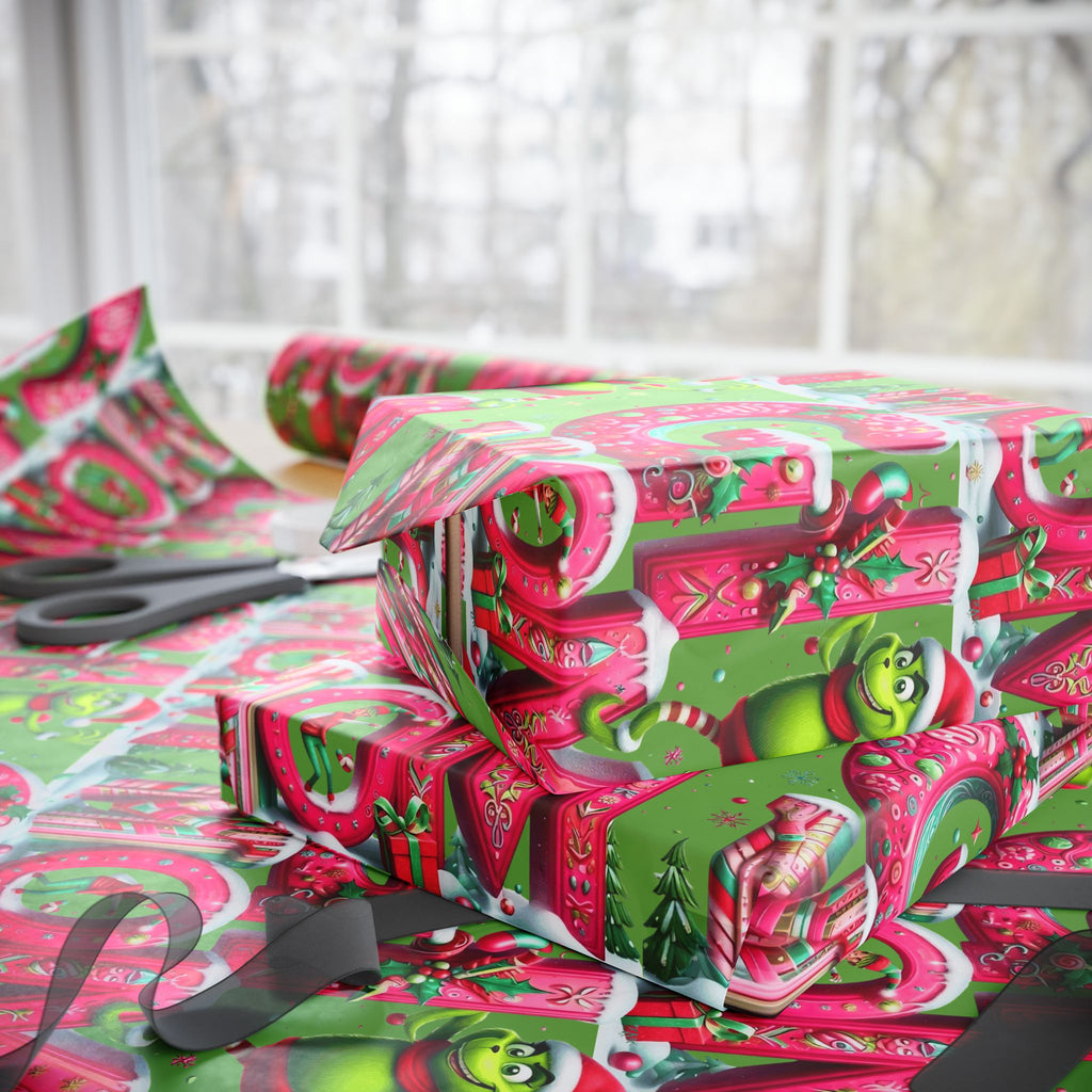 Festive Wrapping Paper  Whimsical Holiday Gift Wrap | Christmas Paper Roll | Fun & Unique Gift Packaging