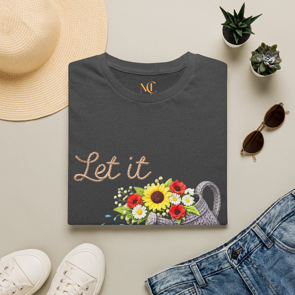 Let It Grow T-Shirt — Floral Watering Can Garden Tee