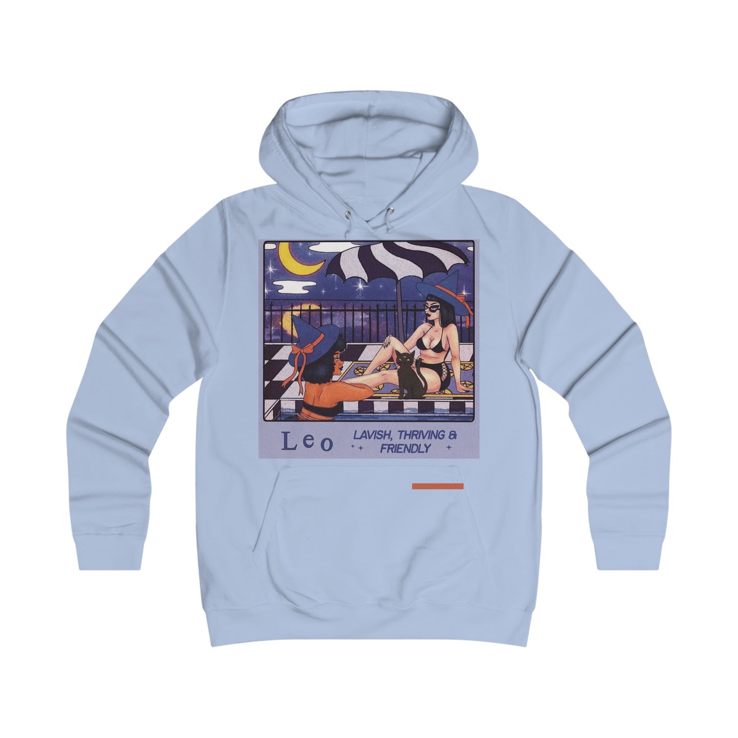 Spooky Vibes Only Astrology Leo Hoodie, Cozy College Sweatshirt, Zodiac Sign Apparel, Cute Casual Wear, Gift for Astrology Lovers, Trendy Fashion
