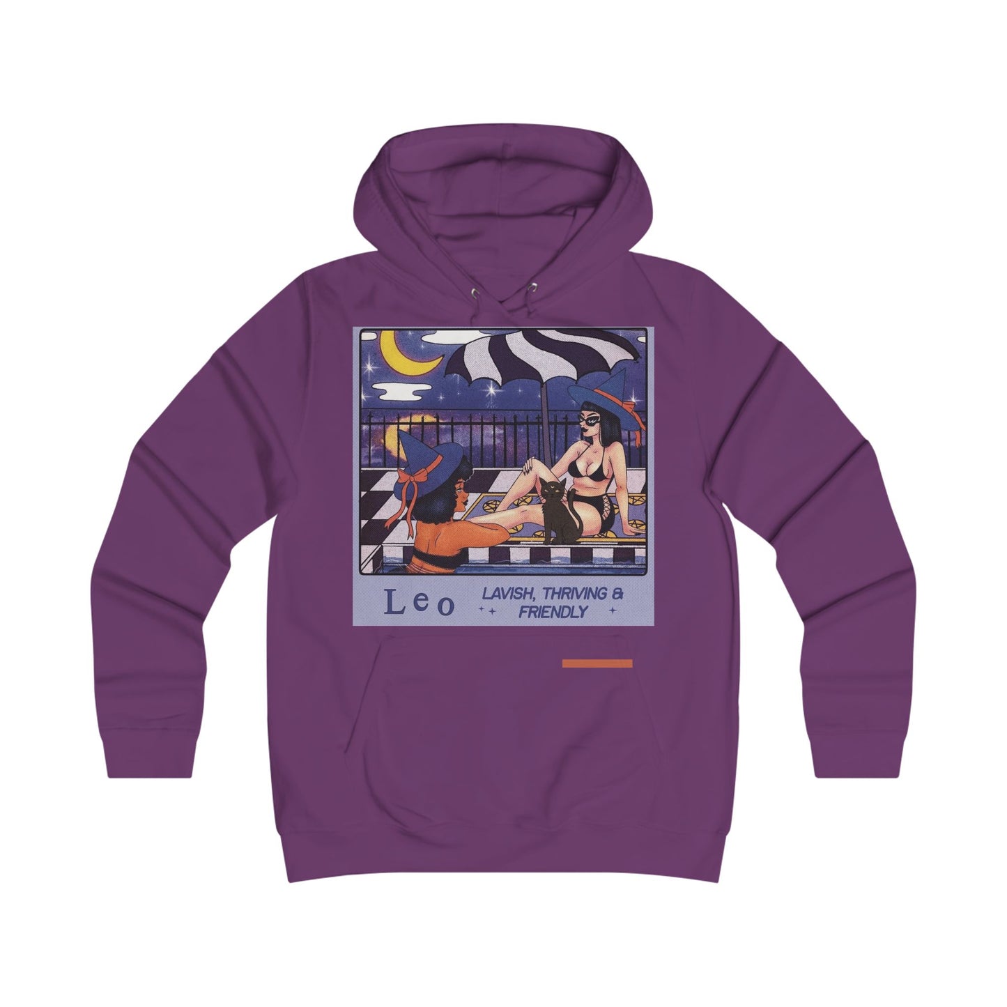Spooky Vibes Only Astrology Leo Hoodie, Cozy College Sweatshirt, Zodiac Sign Apparel, Cute Casual Wear, Gift for Astrology Lovers, Trendy Fashion