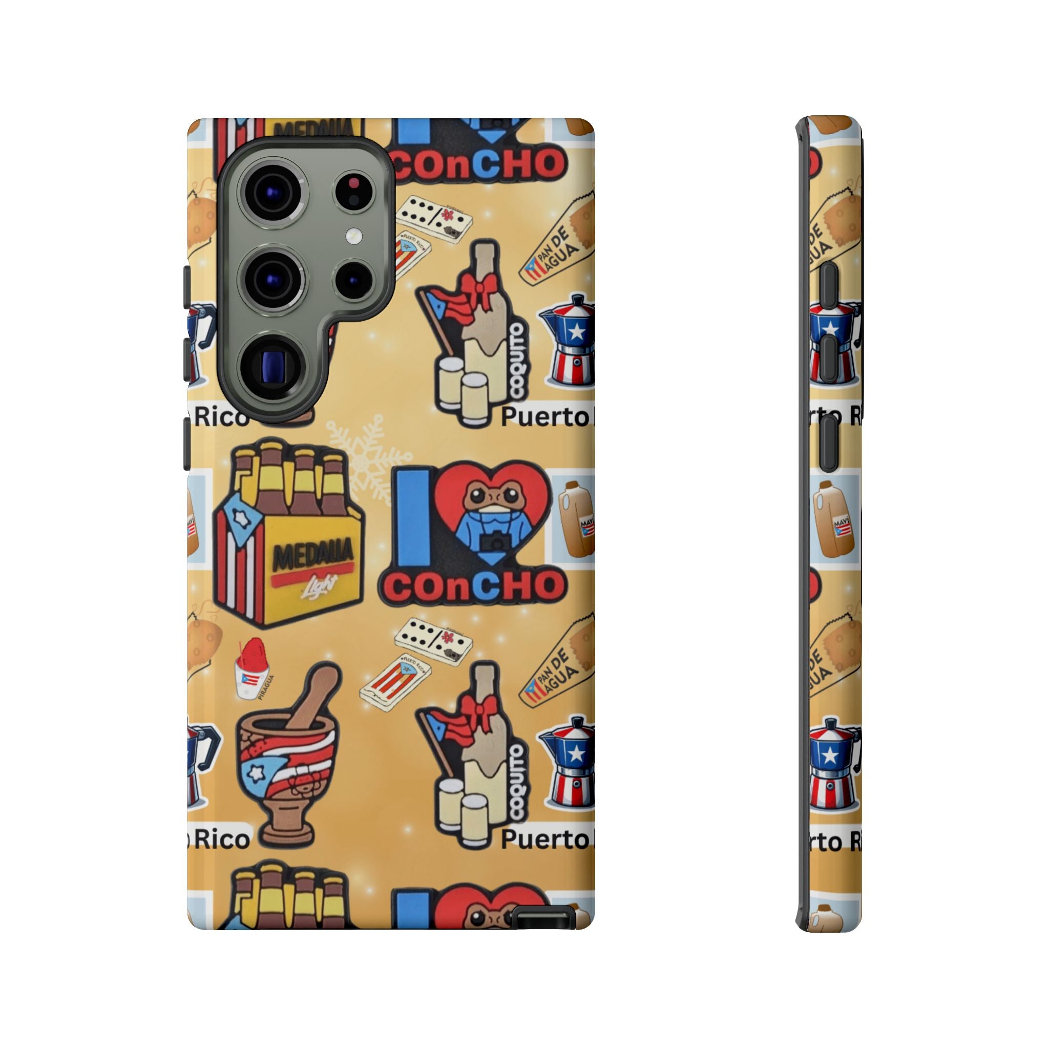 Puerto Rico Sticker Collage Tough Case  ‘I  Concho’ Pattern Phone Case
