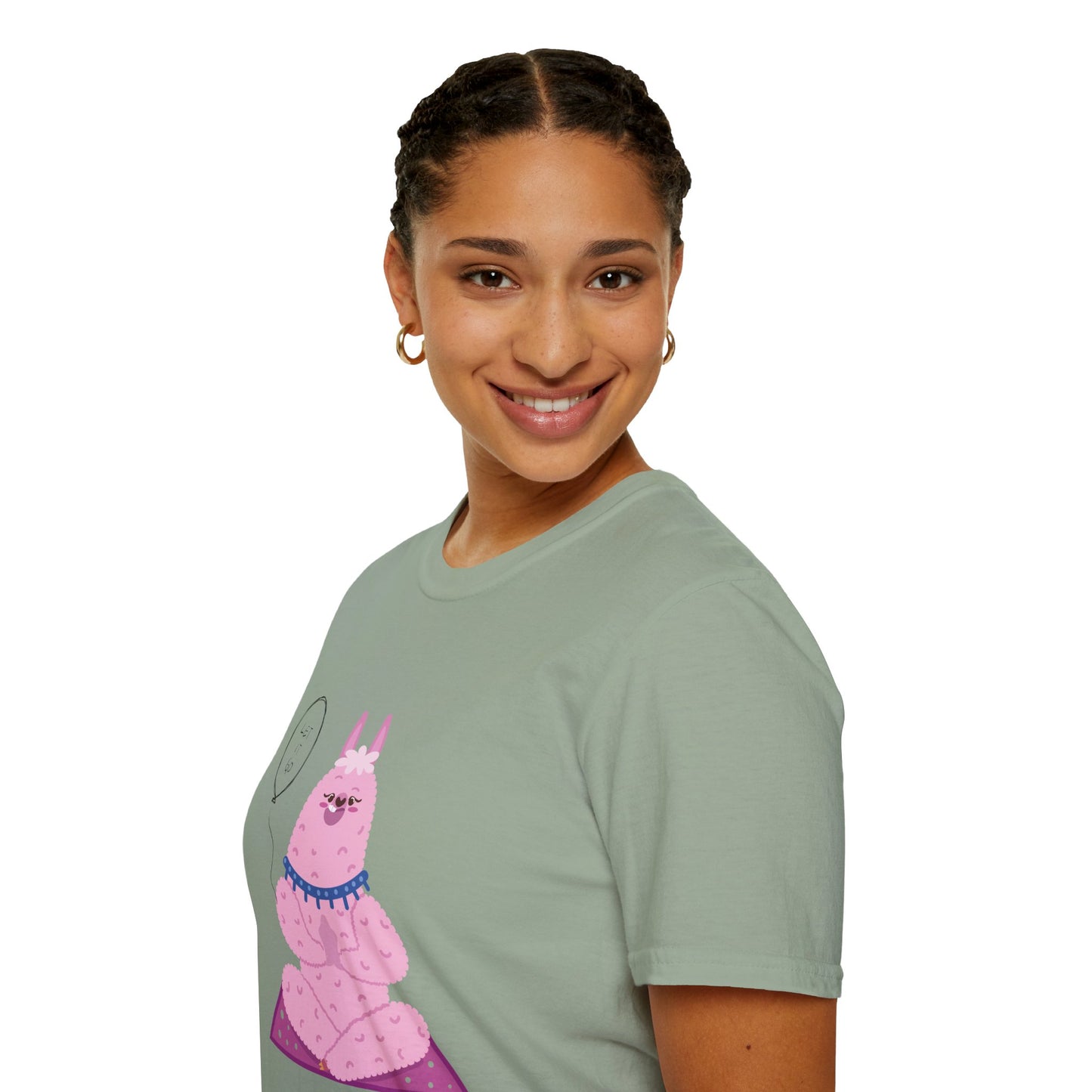 ✨ Let your outfit reflect your inner peace. Meditating Bunny T-Shirt, Softstyle Tee for Relaxation, Chill Vibes Apparel, Perfect Gift for Yoga Lovers, Cute Animal Graphic Tee