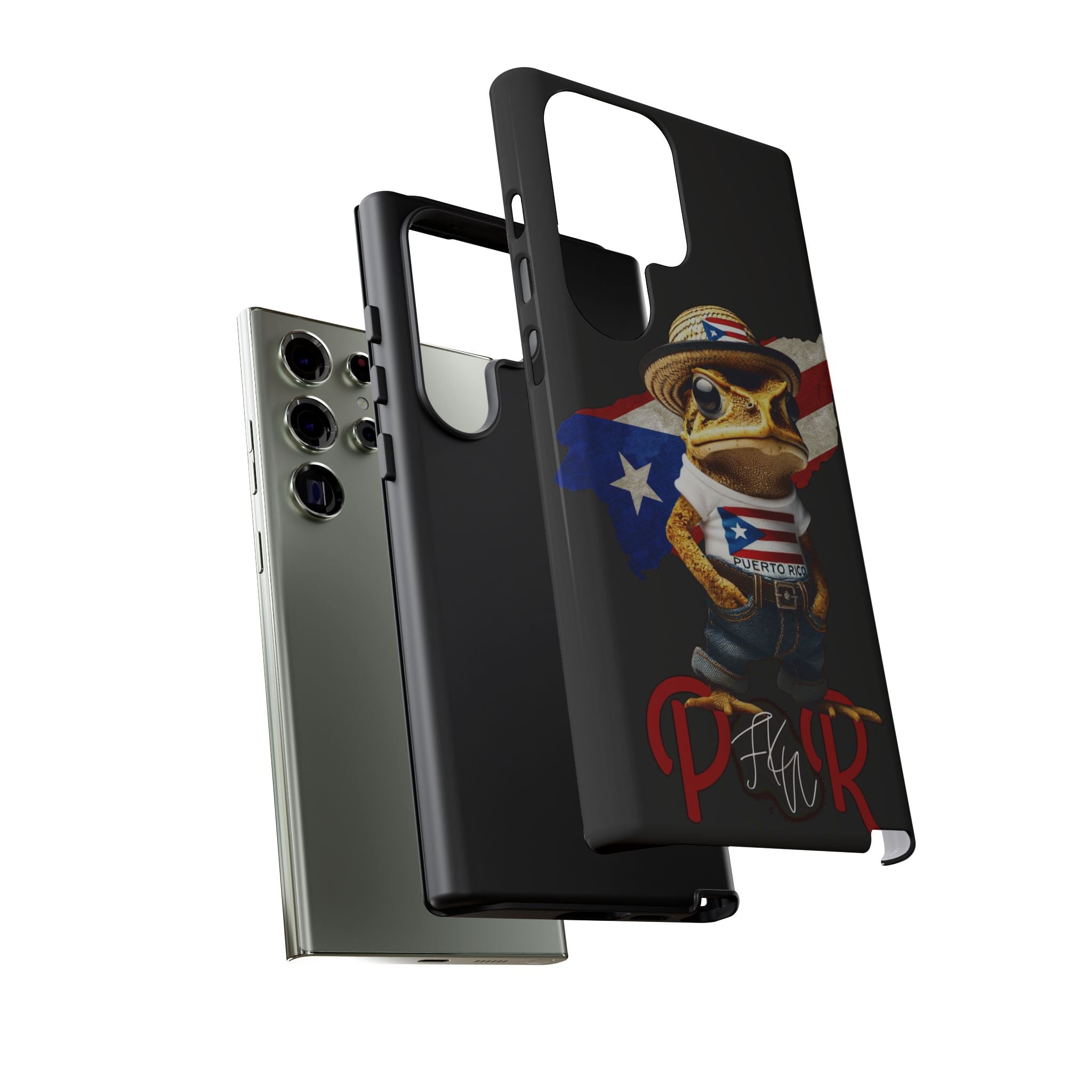 Puerto Rican Frog Tough Phone Case  Puerto Rico Flag Patriotic Protective Case